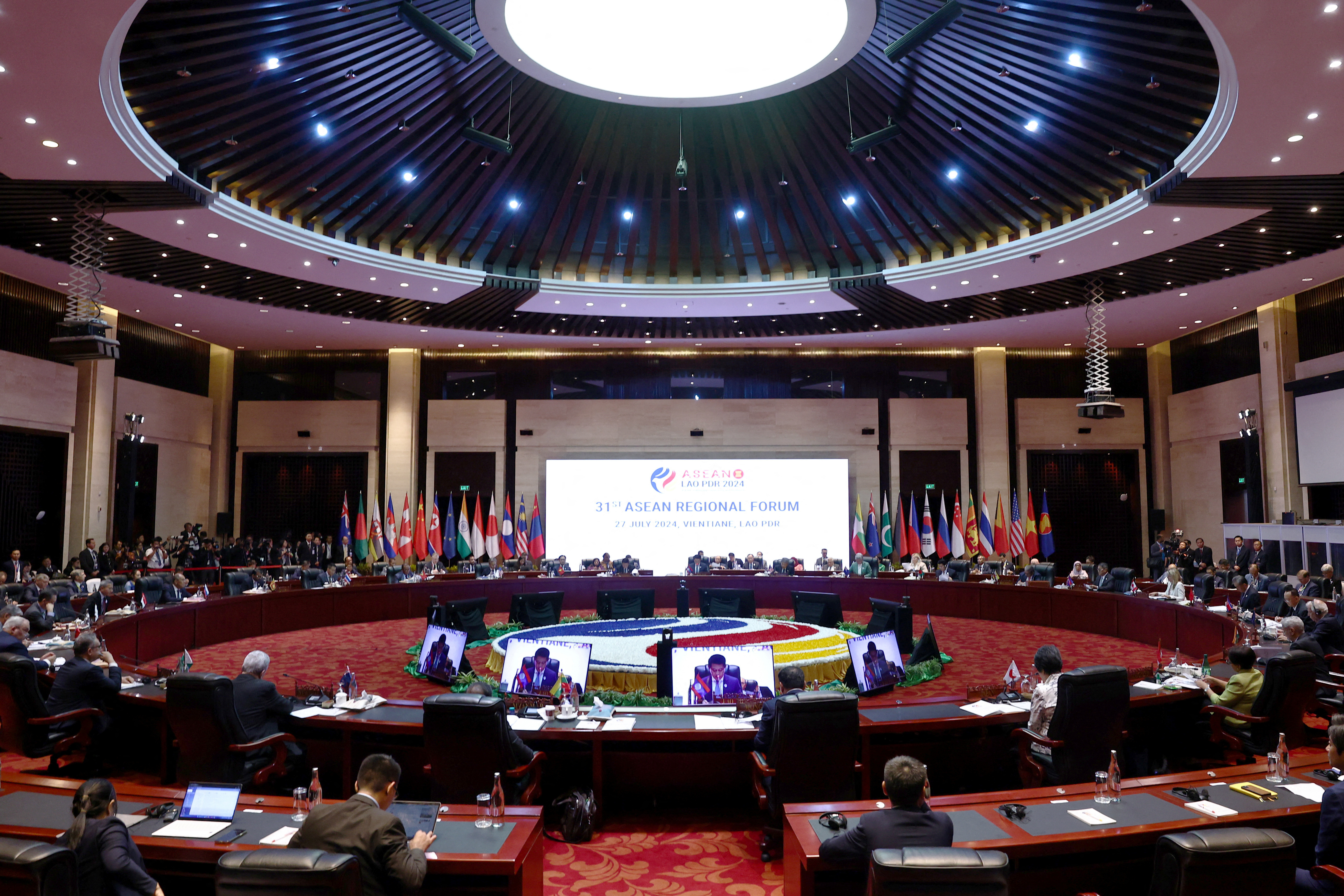 57th ASEAN Foreign Ministers' Meeting at National Convention Center in Vientiane