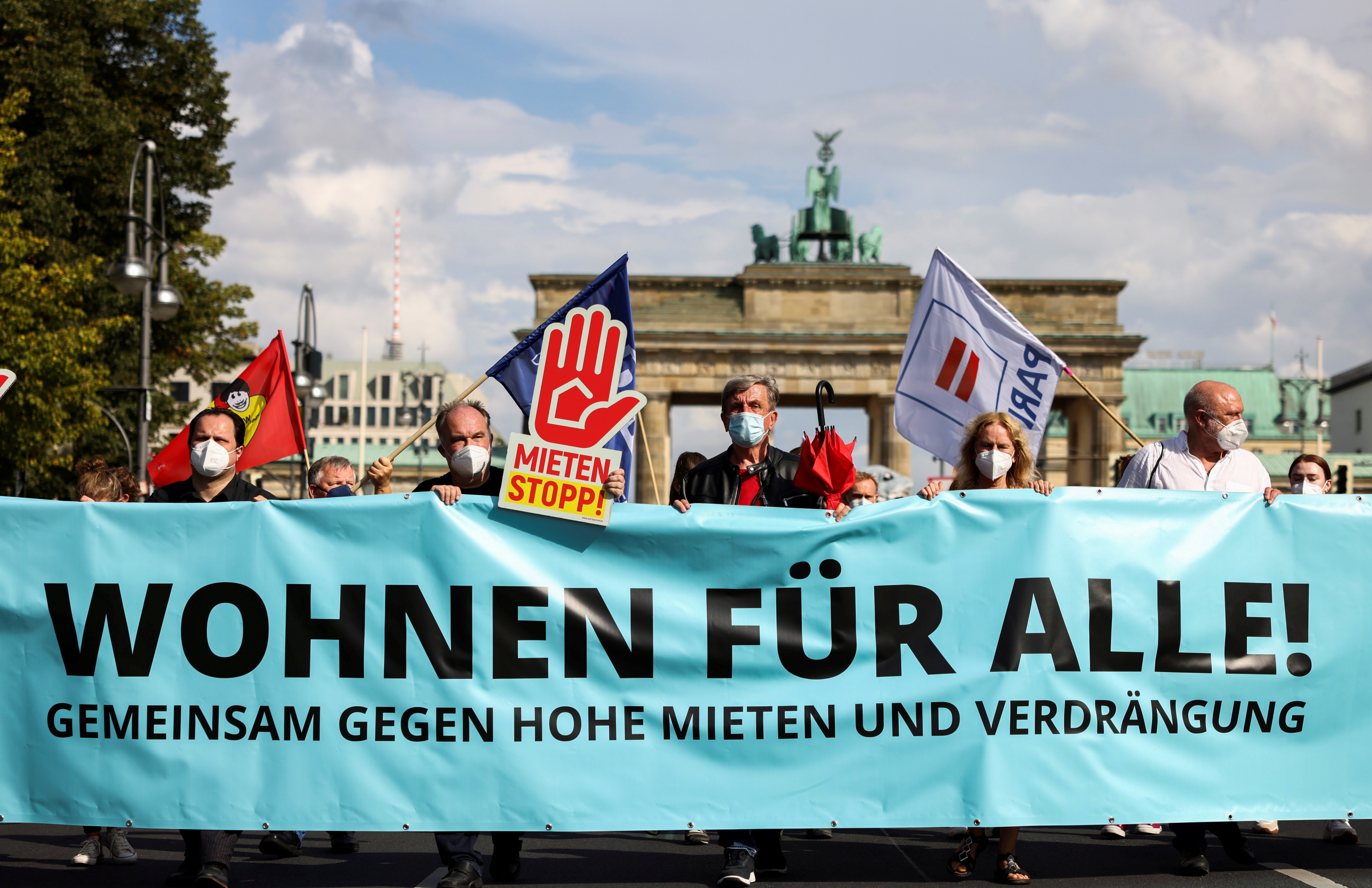 Demonstration against rising rental costs for flats in Berlin