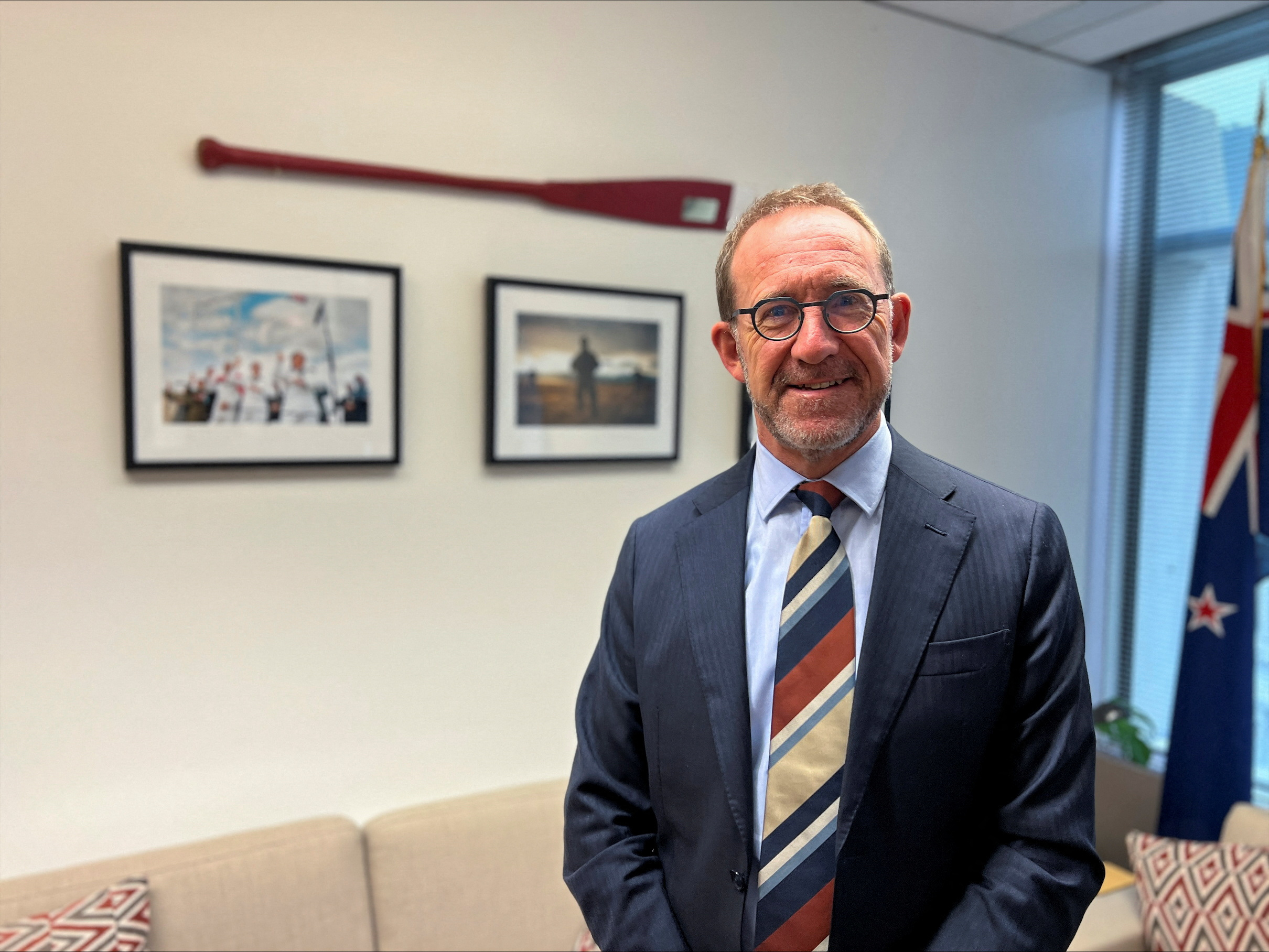 New Zealand's Defence Minister Andrew Little poses for a picture in Wellington