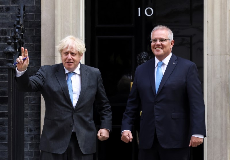 British PM Johnson meets Australian counterpart Morrison in London