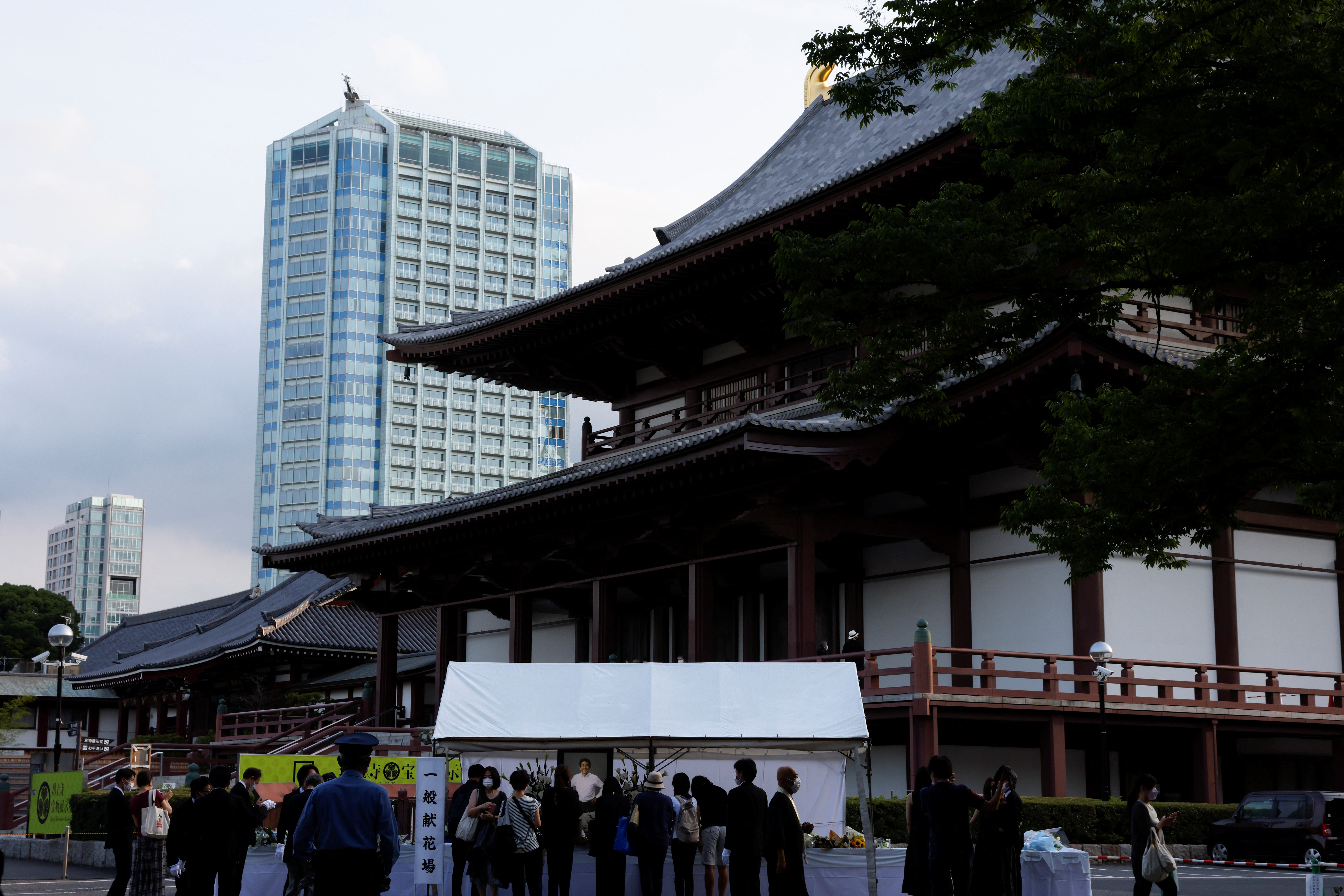 Vigil and funeral of late former Japanese Prime Minister Shinzo Abe inside Zojoji Temple, in Tokyo
