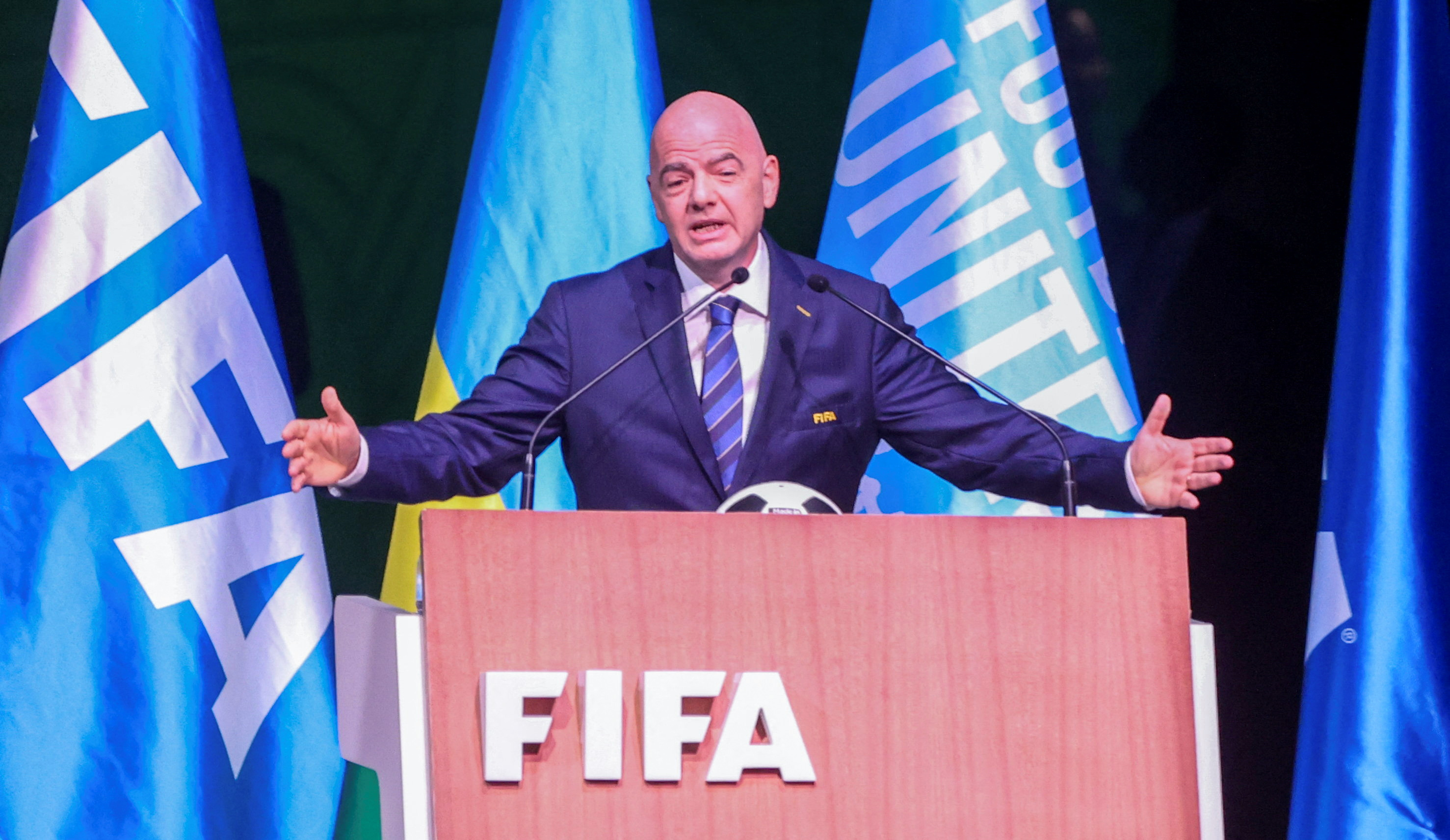 Infantino re-elected FIFA president, telling critics 'I love you all' |  Reuters