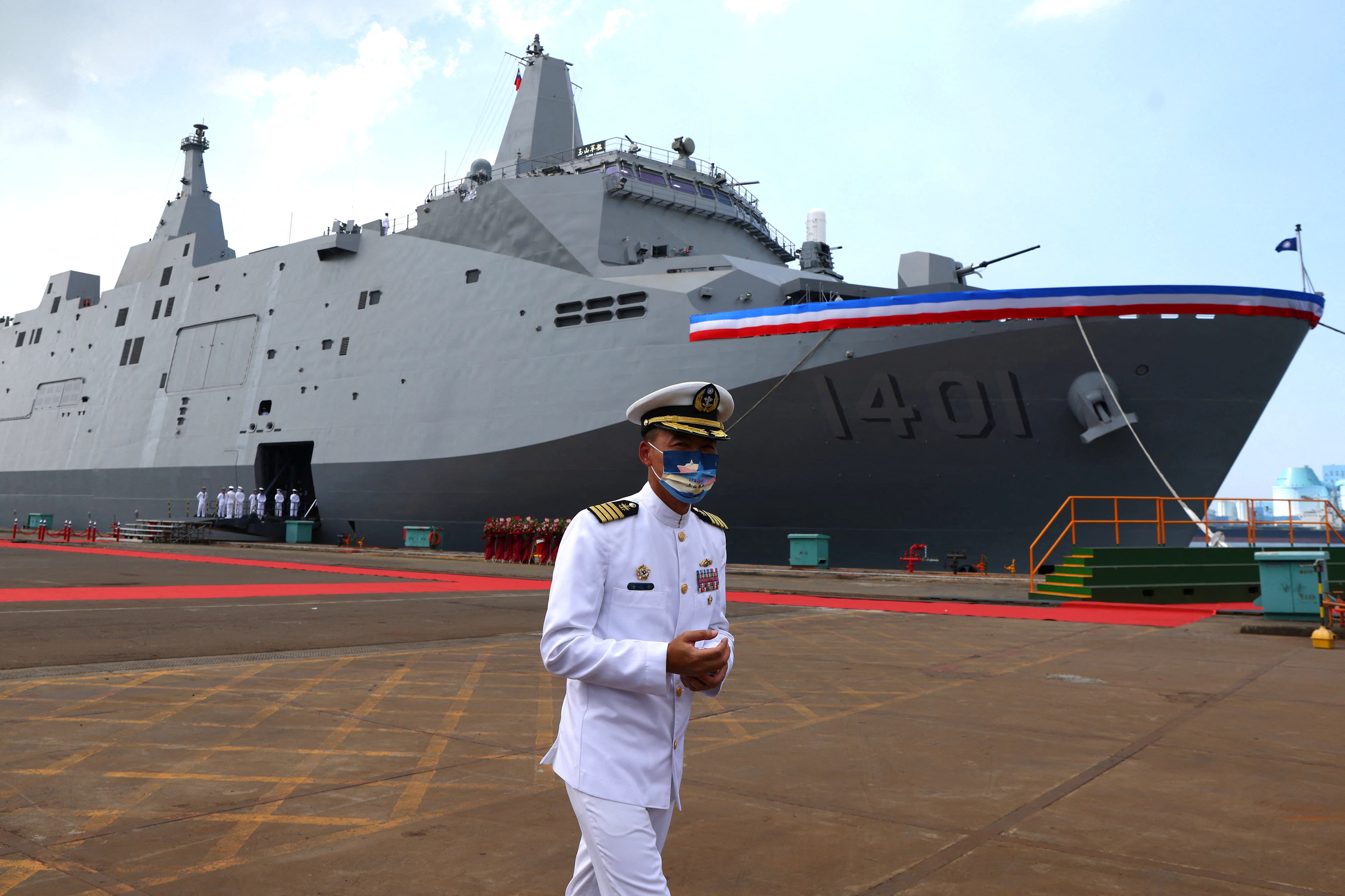 Taiwan inducts new amphibious ship in push to bolster indigenous