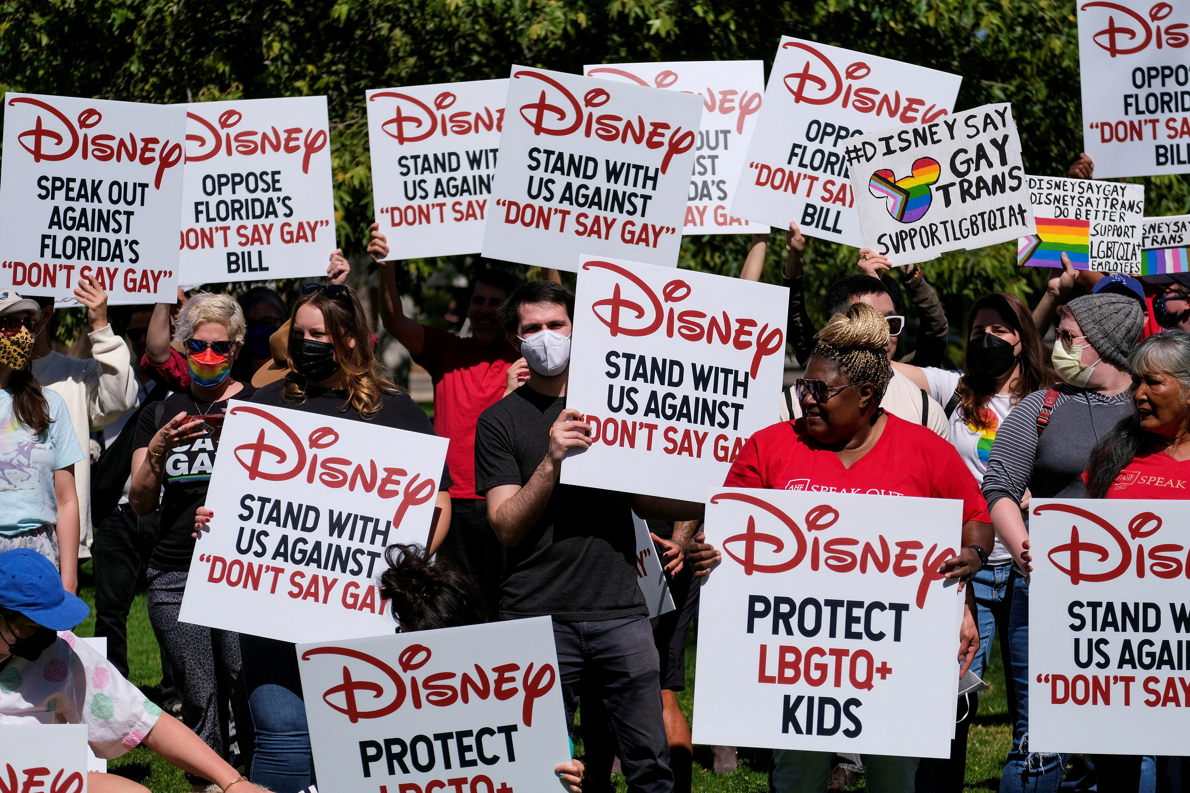 Disney employees protest against Florida's 