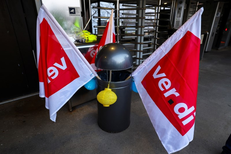 Strike organised by Verdi union at Frankfurt Airport