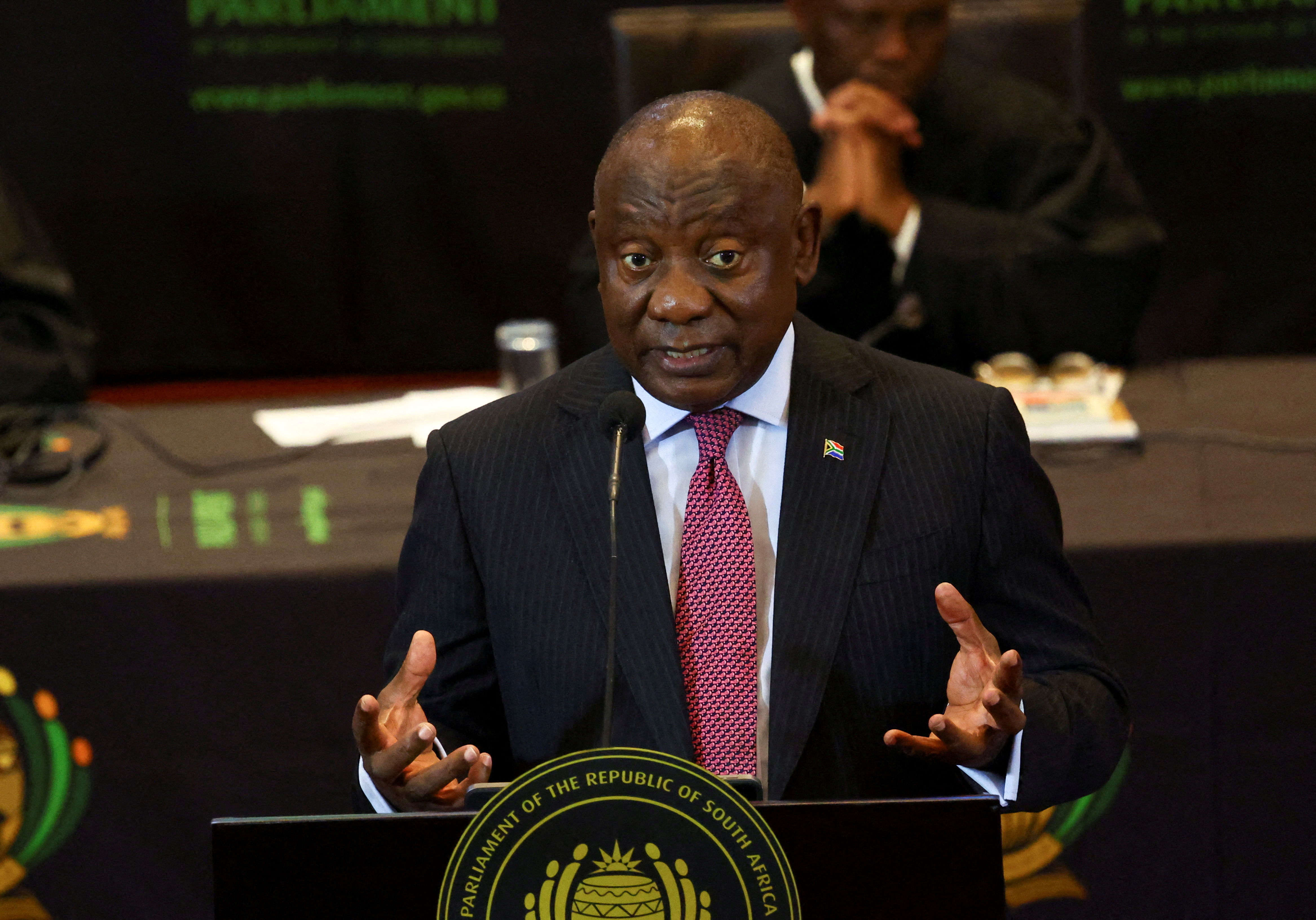 South African President Ramaphosa responds to a parliamentary debate on his state of the nation address in Cape Town