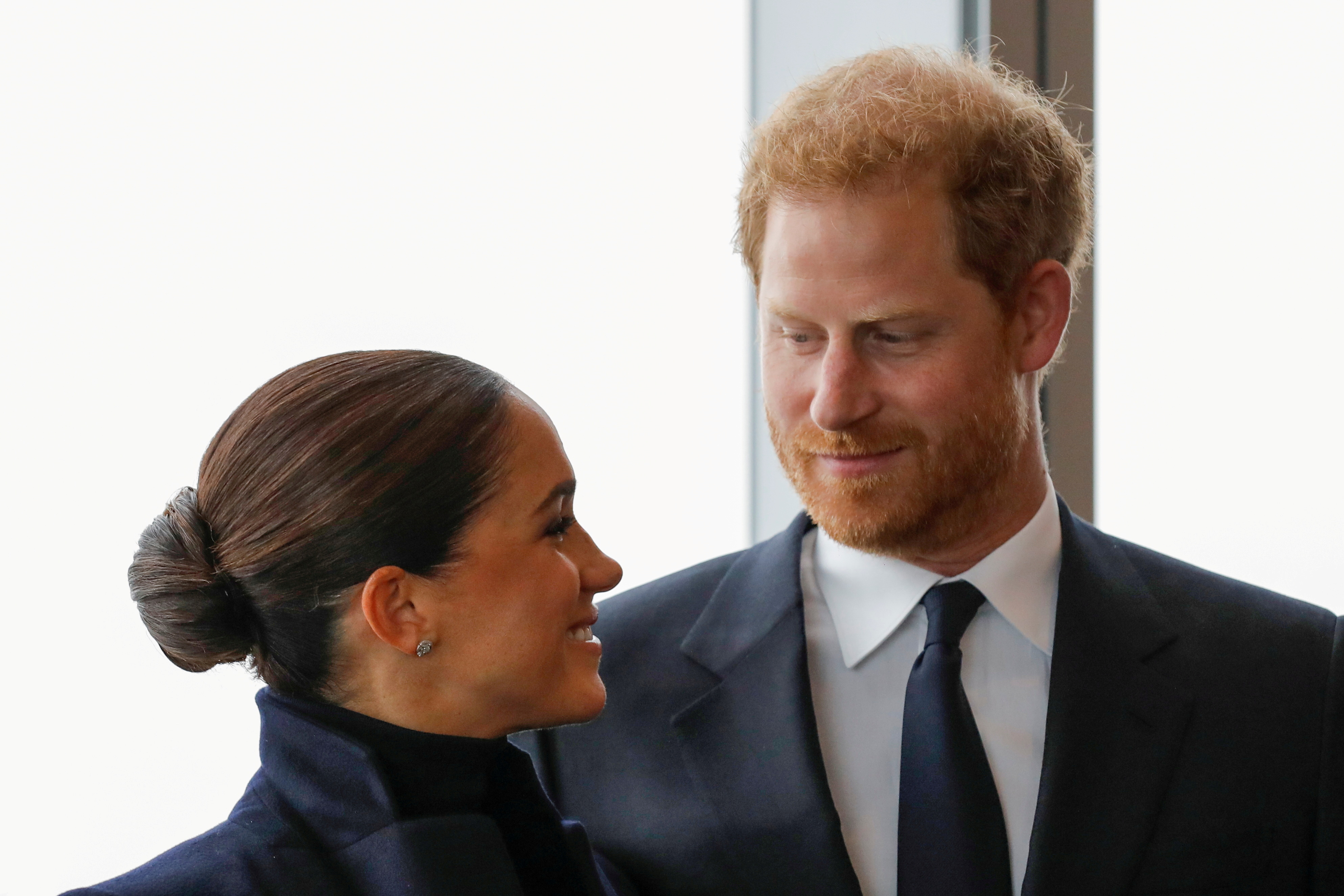 Britain's Prince Harry and Meghan, Duke and Duchess of Sussex, visit One World Trade Center in Manhattan, New York City