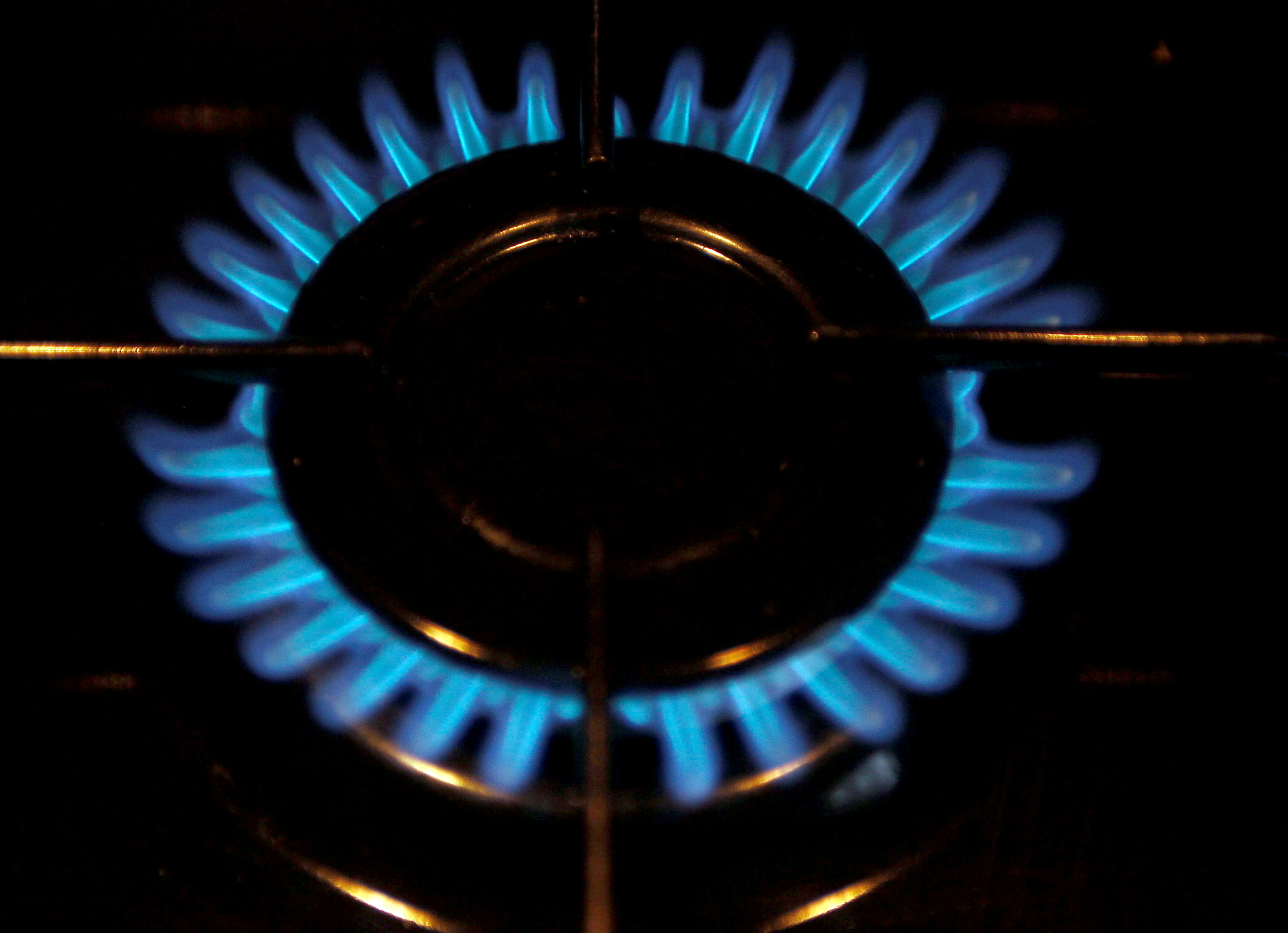 A gas burner is pictured on a cooker in a private home in Bordeaux, France, December 13, 2012. REUTERS/Regis Duvignau 