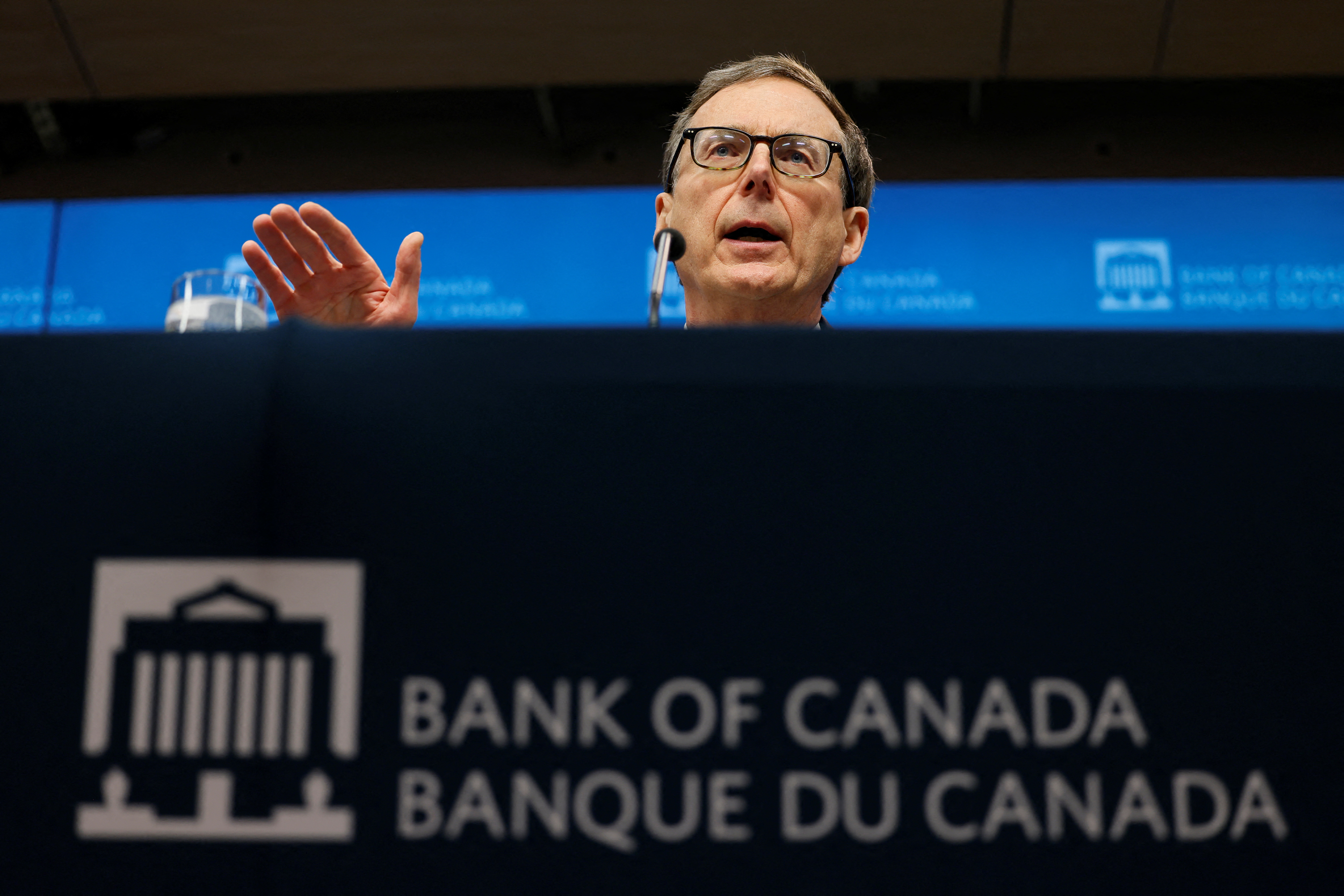 Bank of Canada Governor Tiff Macklem takes part in a news conference in Ottawa