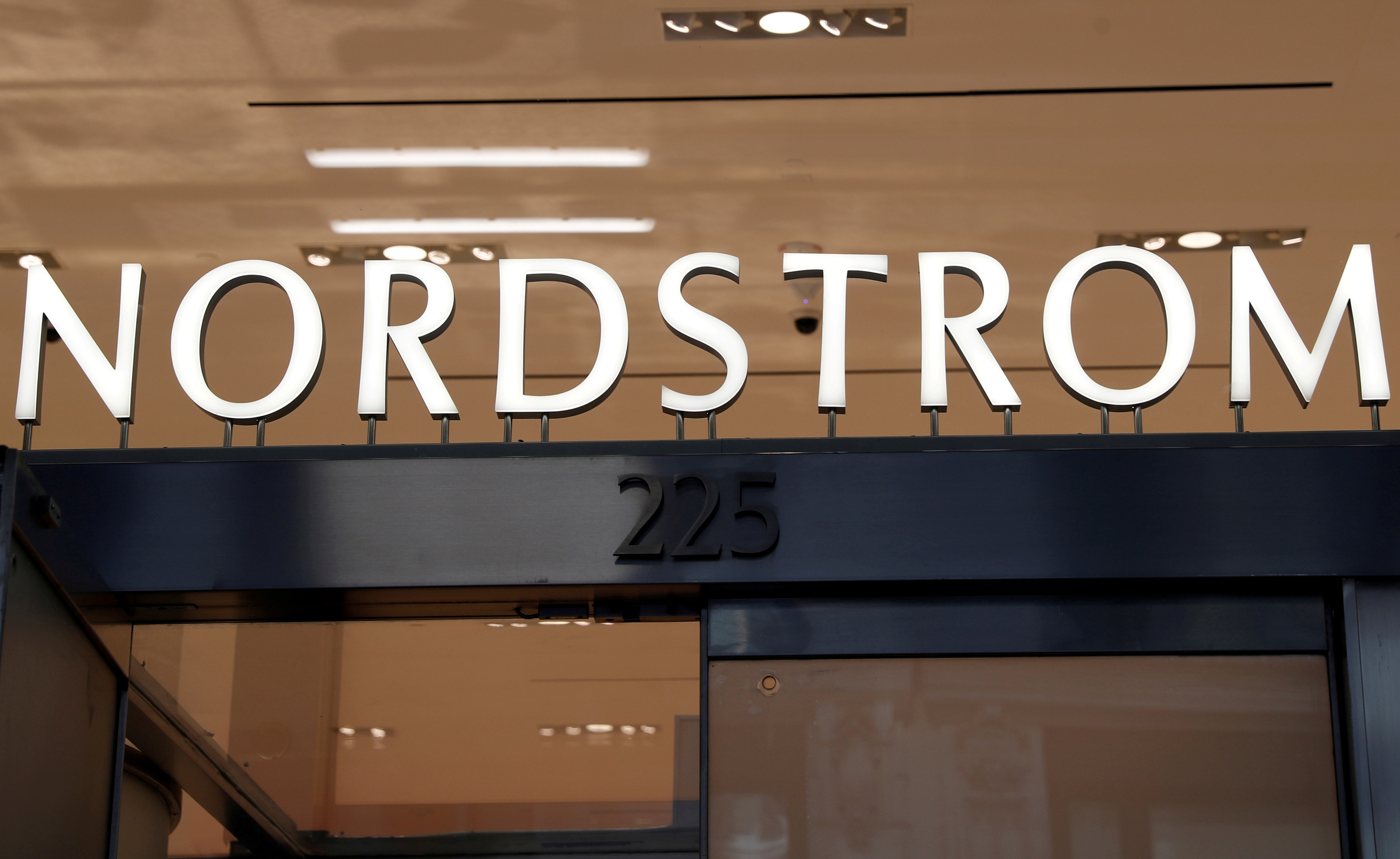 The outside of the Nordstrom flagship store is seen during a media preview in New York