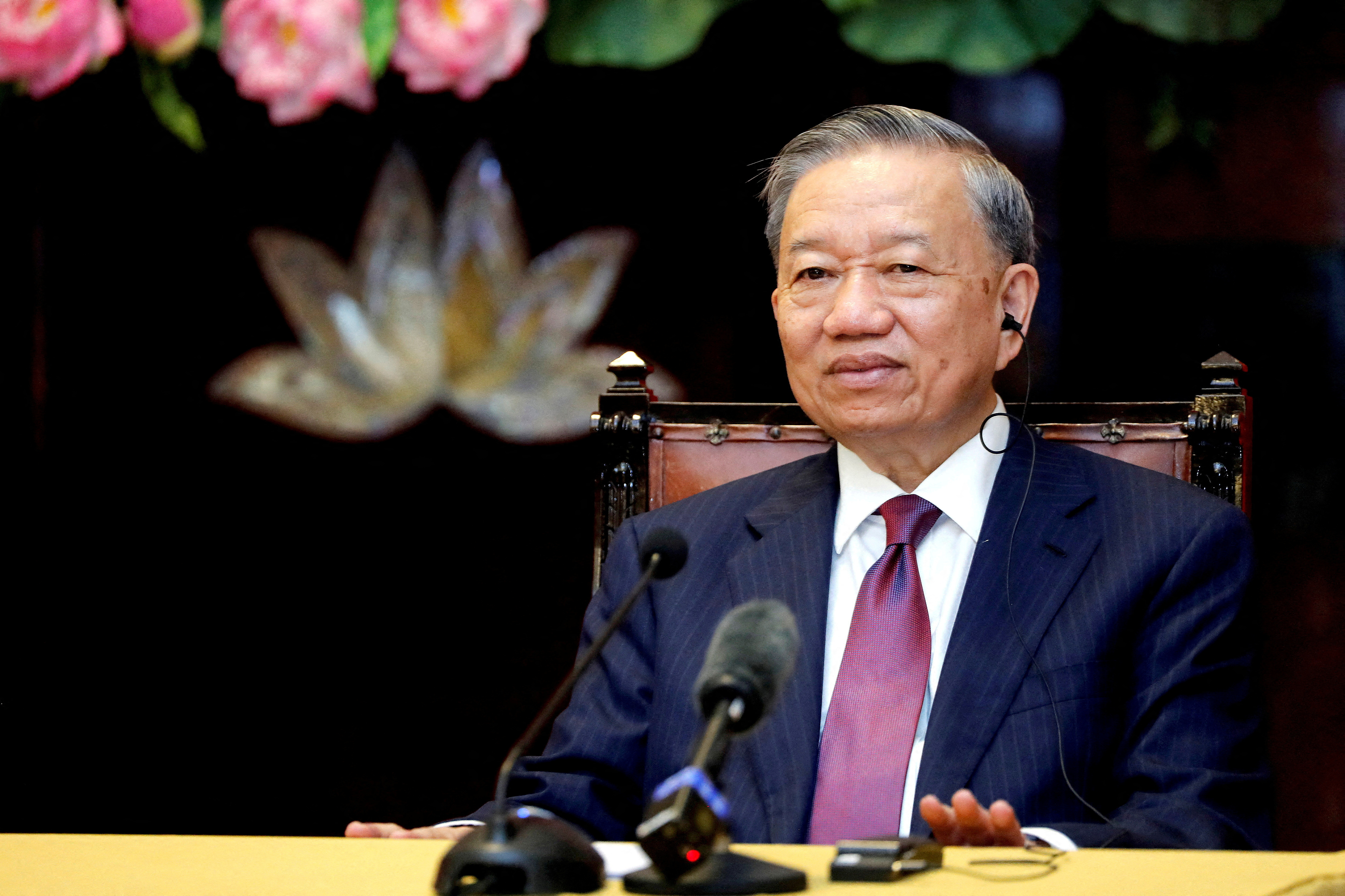 Vietnamese President To Lam at the Presidential Palace in Hanoi