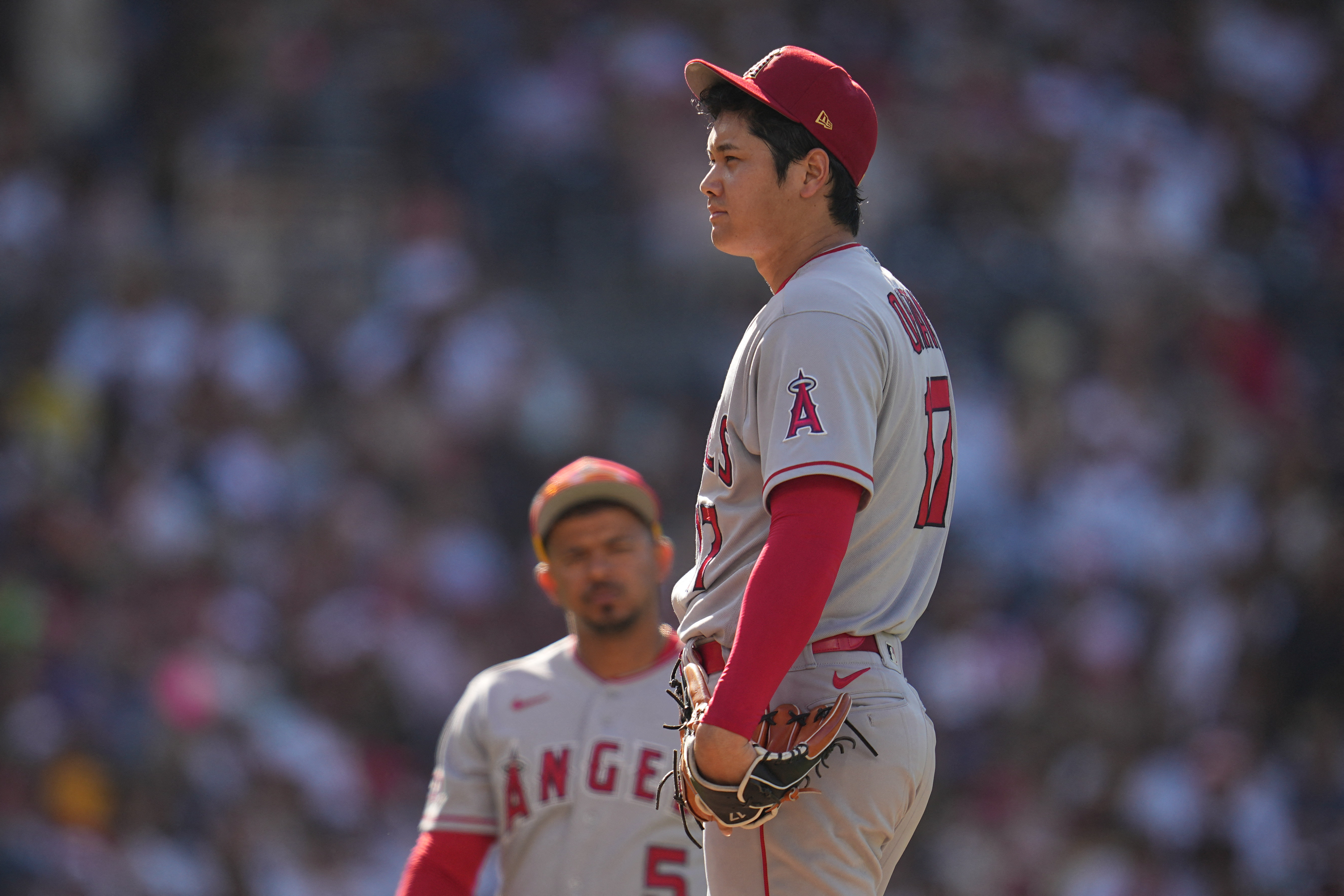 Upton, Ohtani hit milestones in Angels' rout of Padres