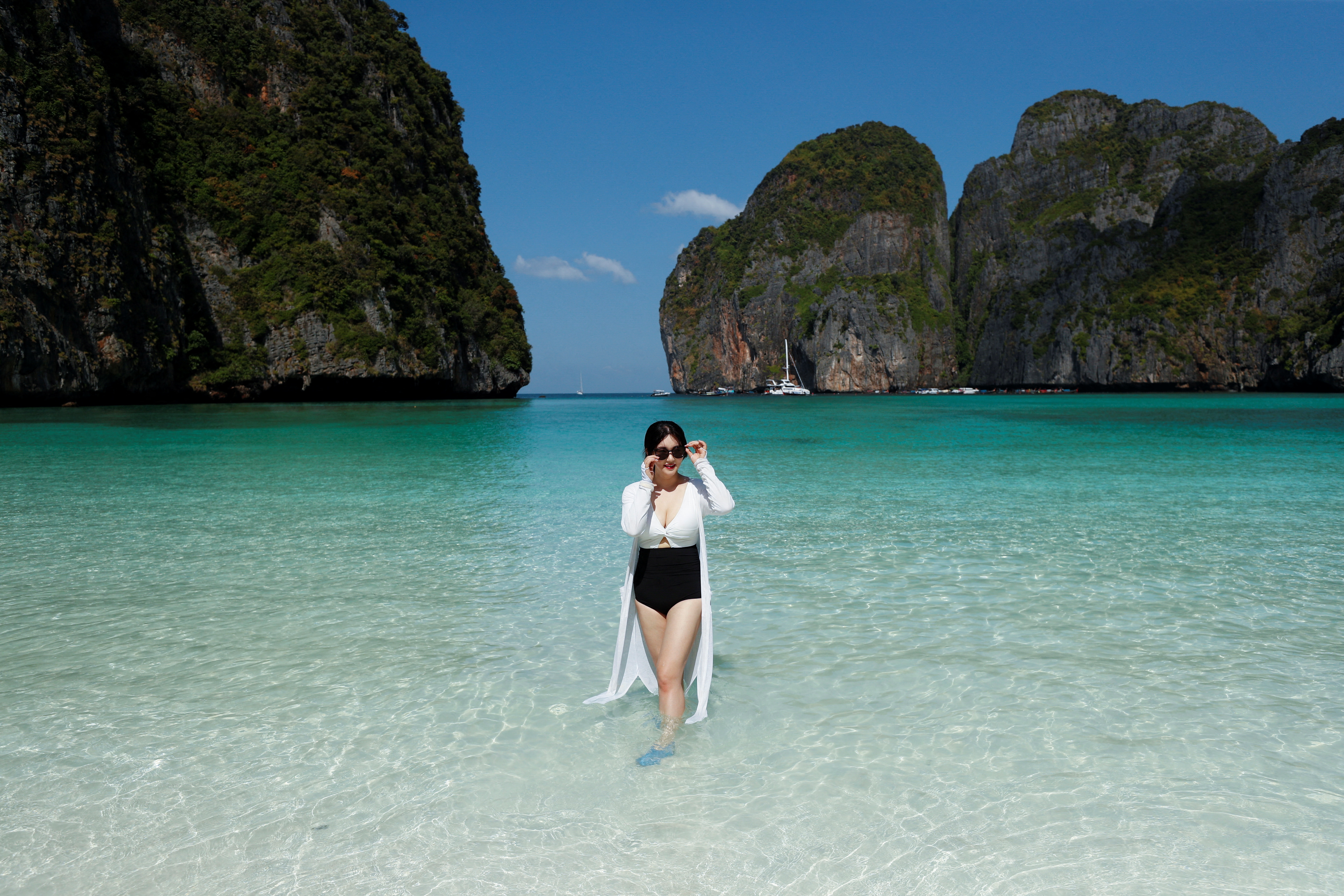 The Beach Scene from the movie The Beach - Maya Bay, Thailand 