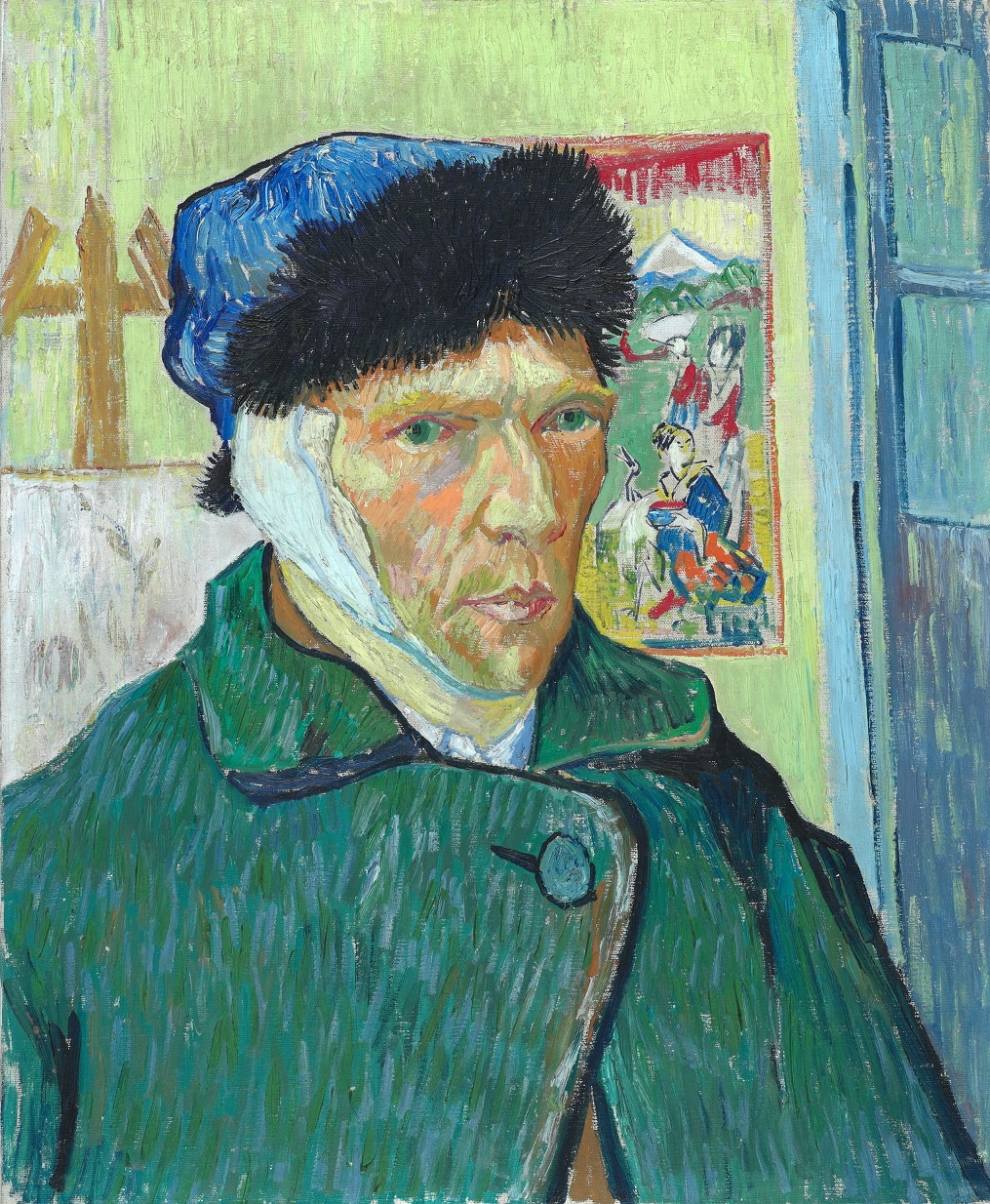 Self-portrait with bandaged ear, 1889 painting by Vincent van Gogh (1853-1890) obtained on June 30, 2021. Courtesy of The Courtauld/Handout via REUTERS THIS IMAGE HAS BEEN SUPPLIED BY A THIRD PARTY. NO NEW USES AFTER JULY 30, 2021.