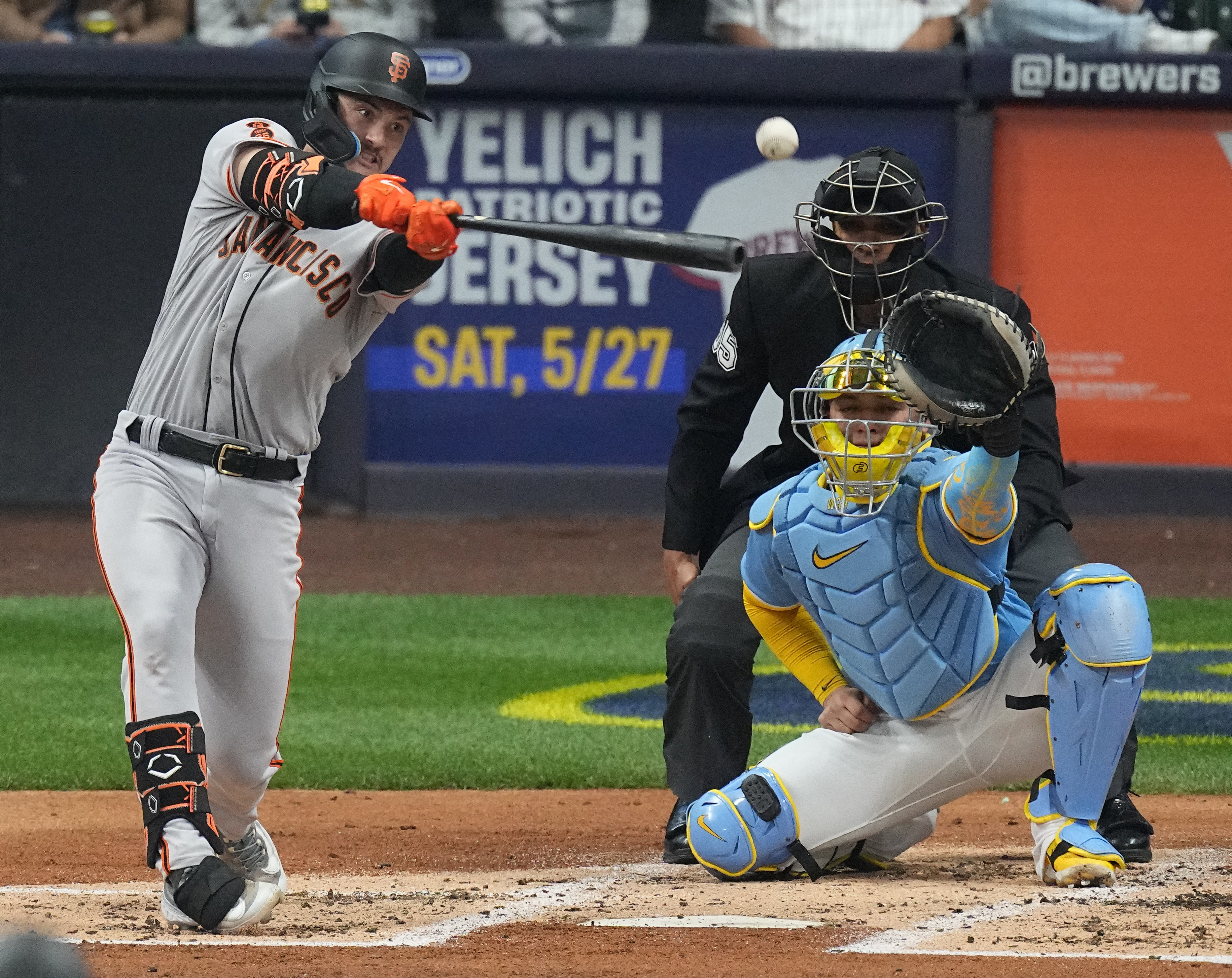 Michael Conforto goes 4 for 4 with a homer, Giants use six pitchers to  blank Brewers 5-0 - Washington Times