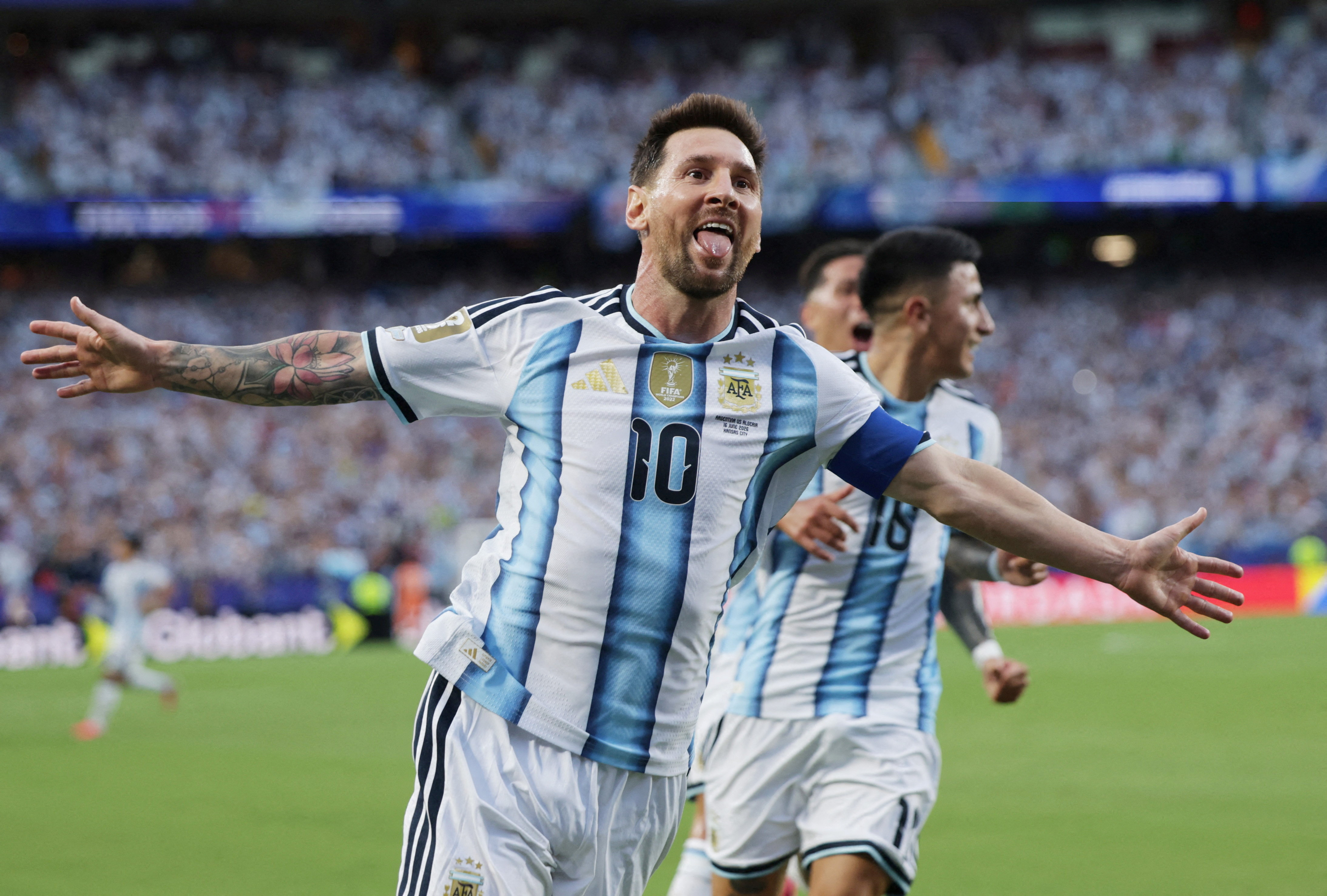 Messi hat-trick equals scoring record as Argentina dazzle against Algeria | Reuters
