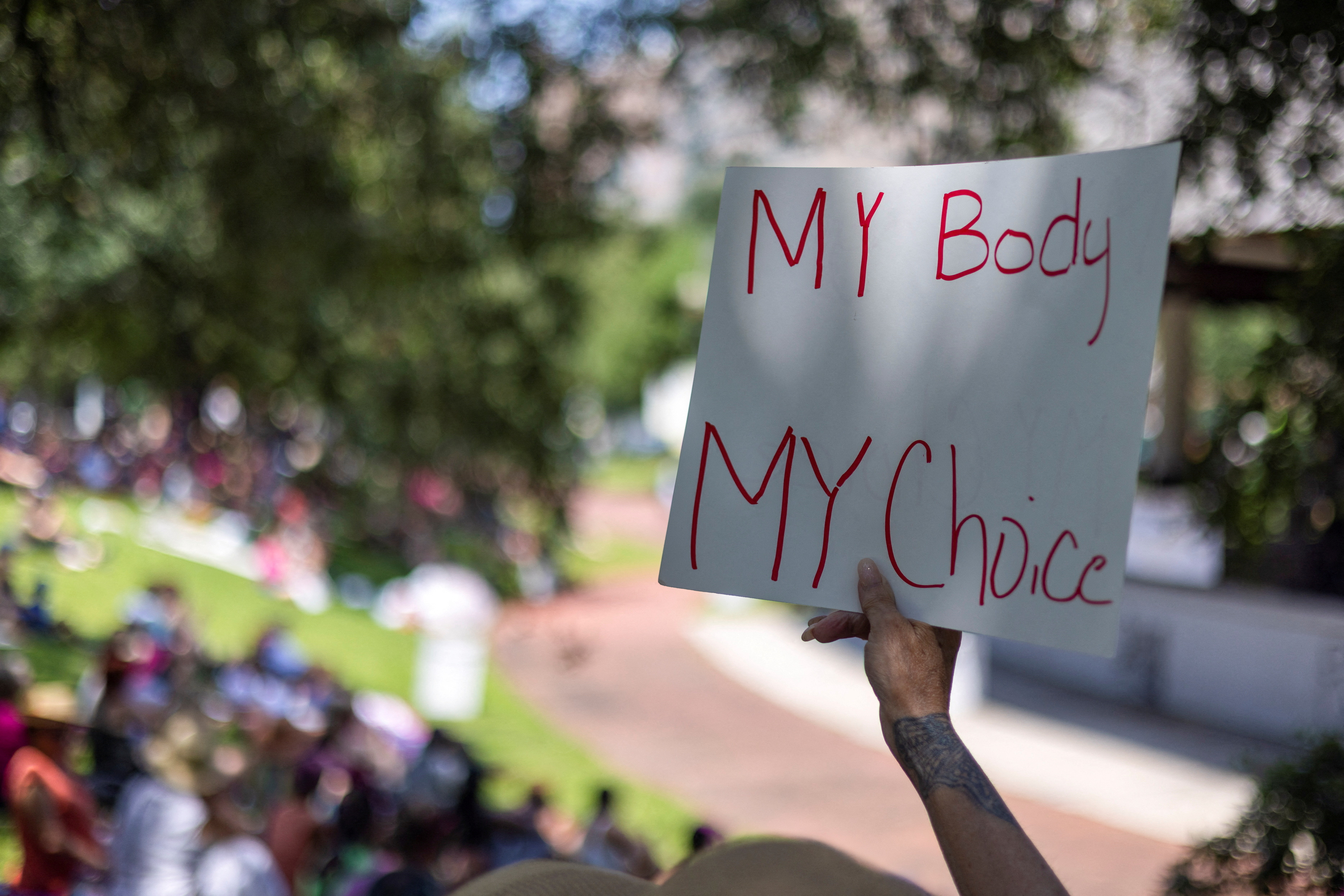Abortion rights protesters participate in nationwide demonstrations, in New Orleans