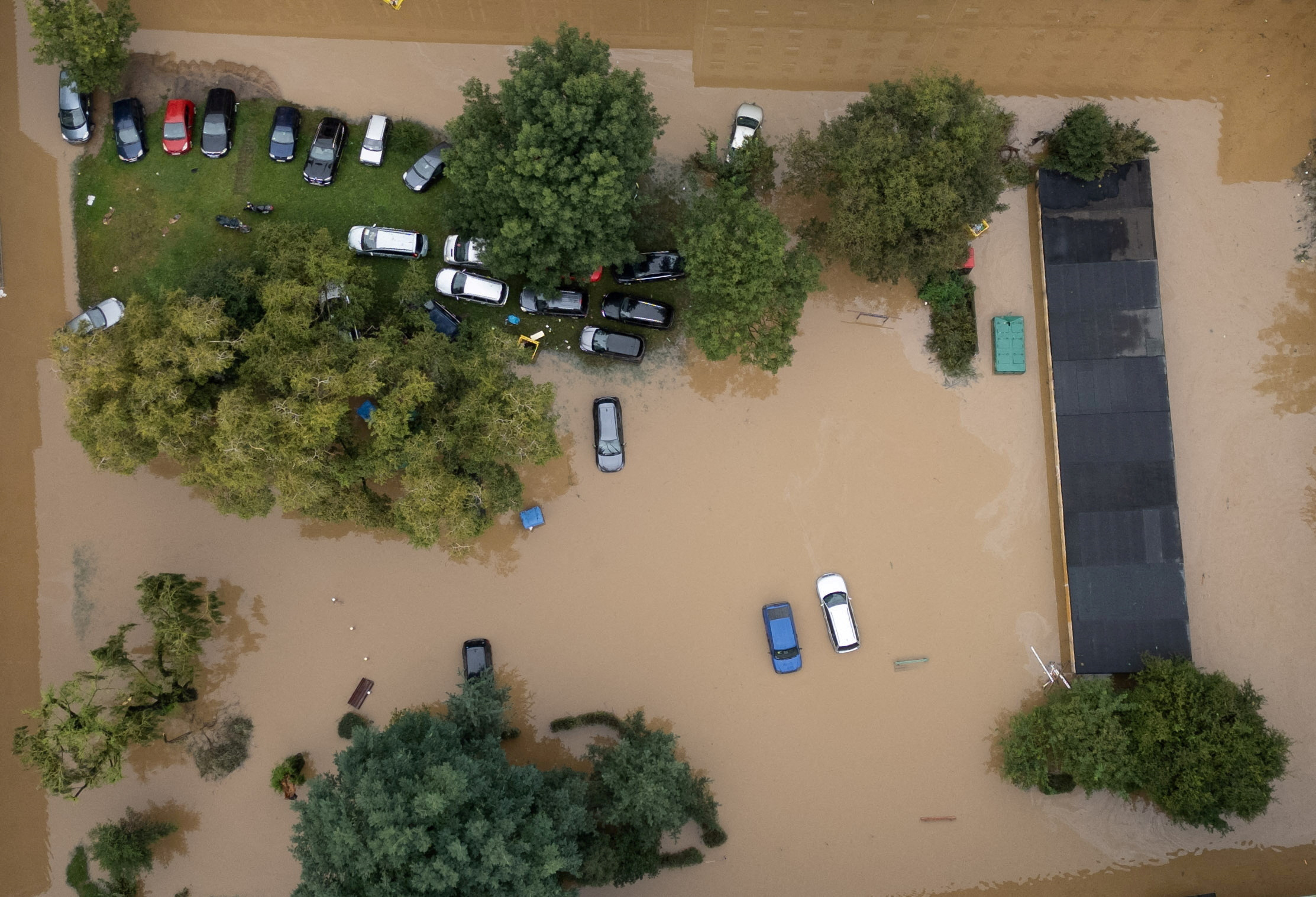 Nysa Klodzka river floods city of Nysa, Opole region