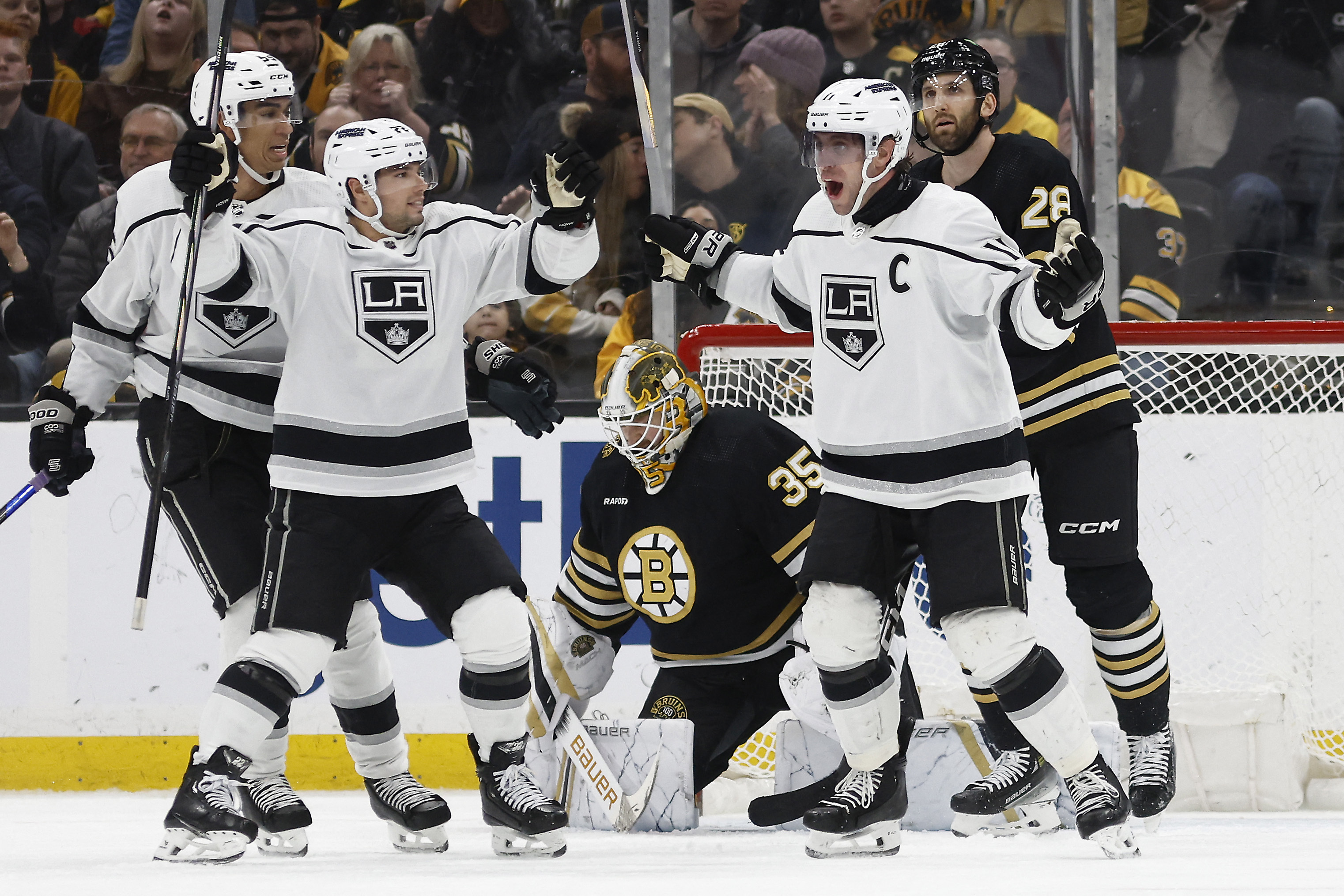 Kings, Brandt Clarke Score Late OT Goal To Down Bruins | Reuters