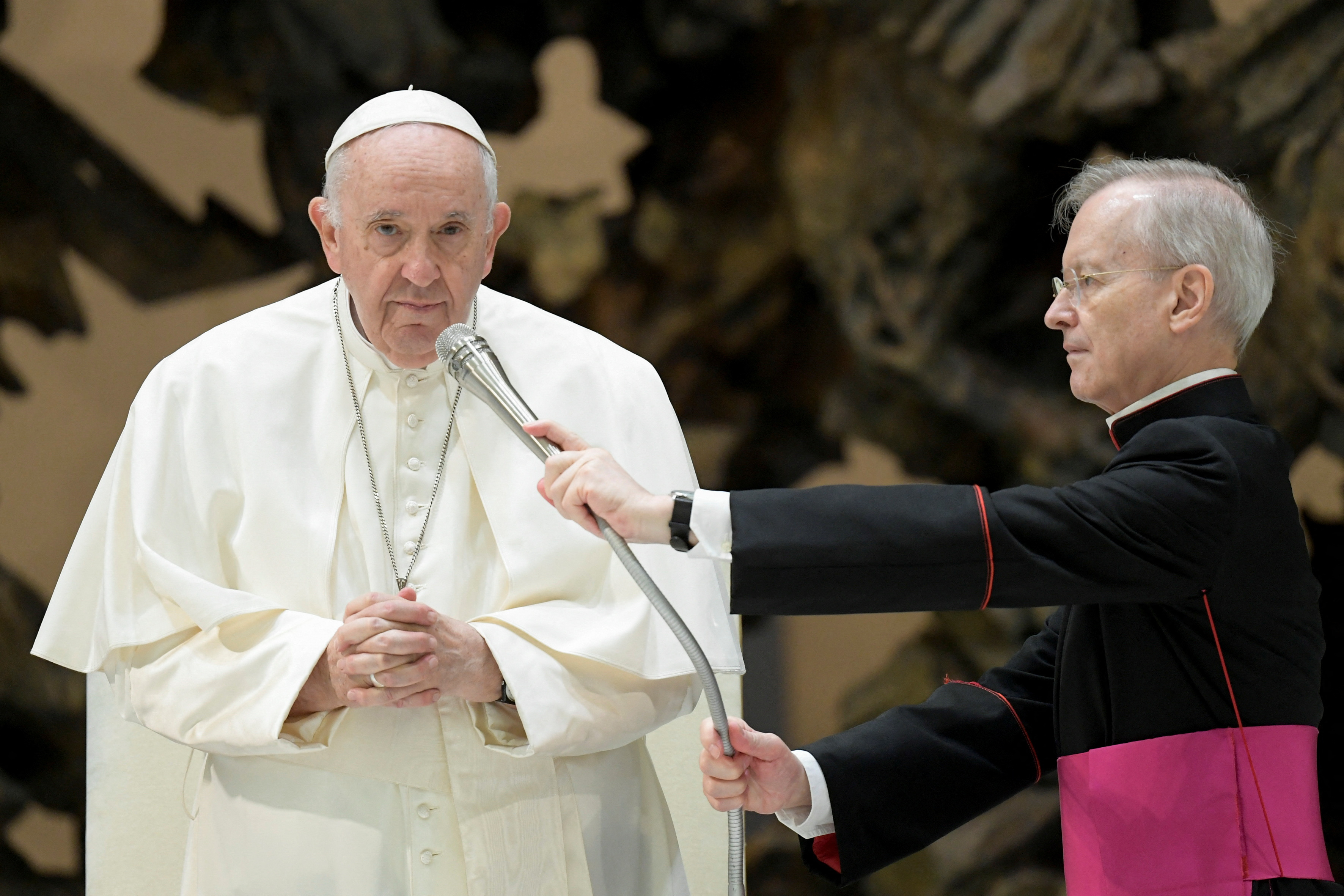 FILE PHOTO - Pope Francis holds weekly general audience at the Vatican