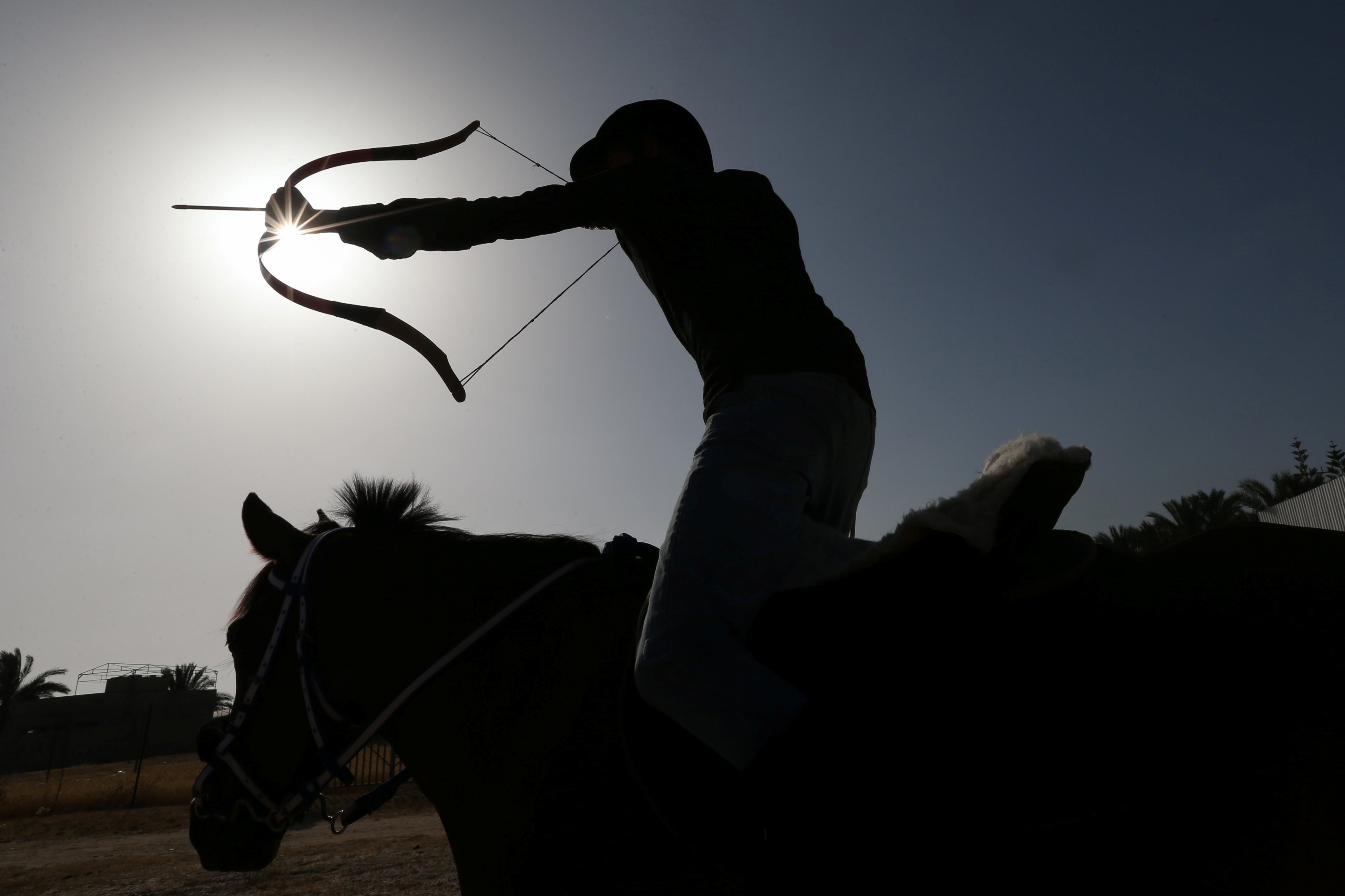 First team of mounted archers takes aim in Gaza