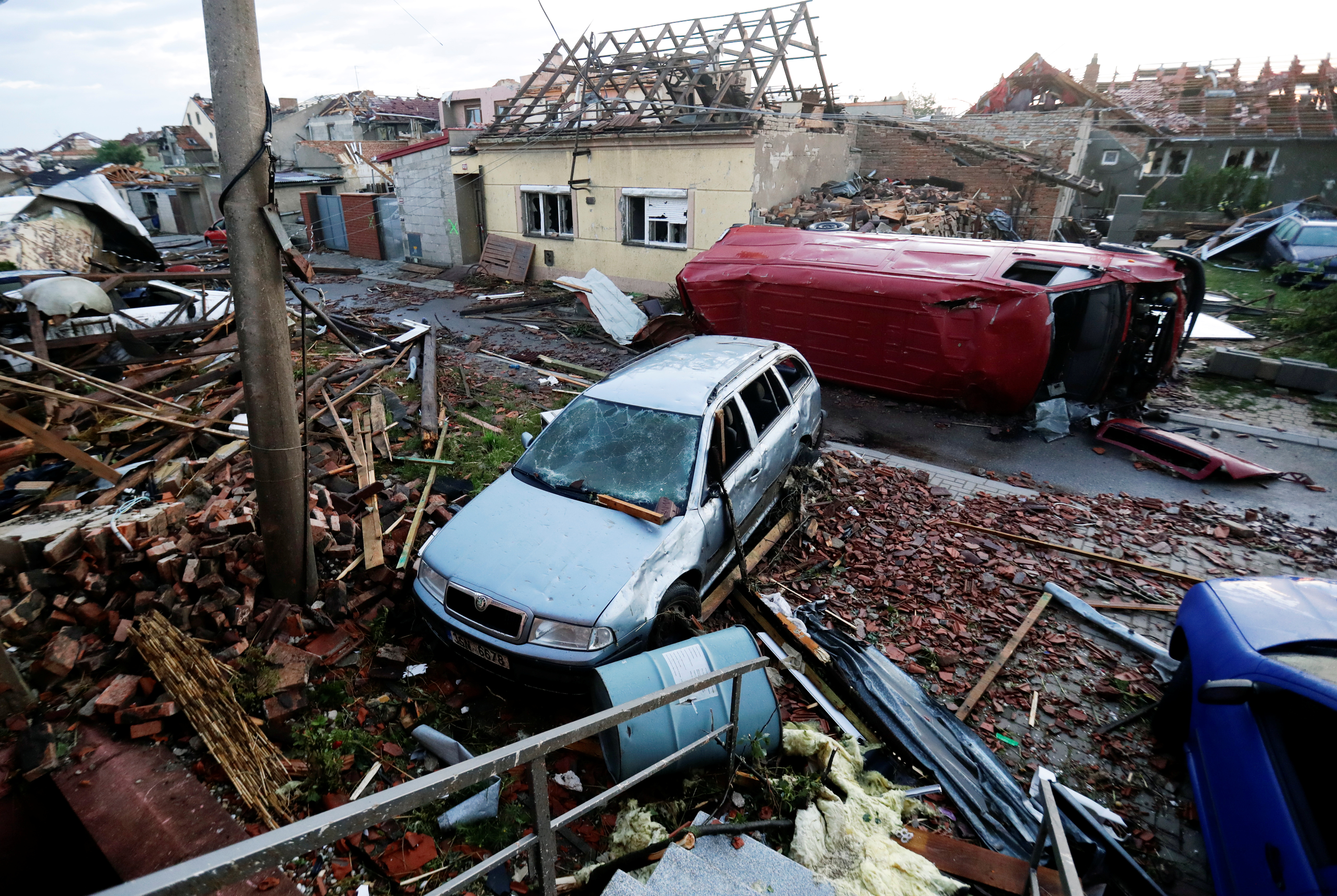Aftermath of rare tornado in Czech Republic