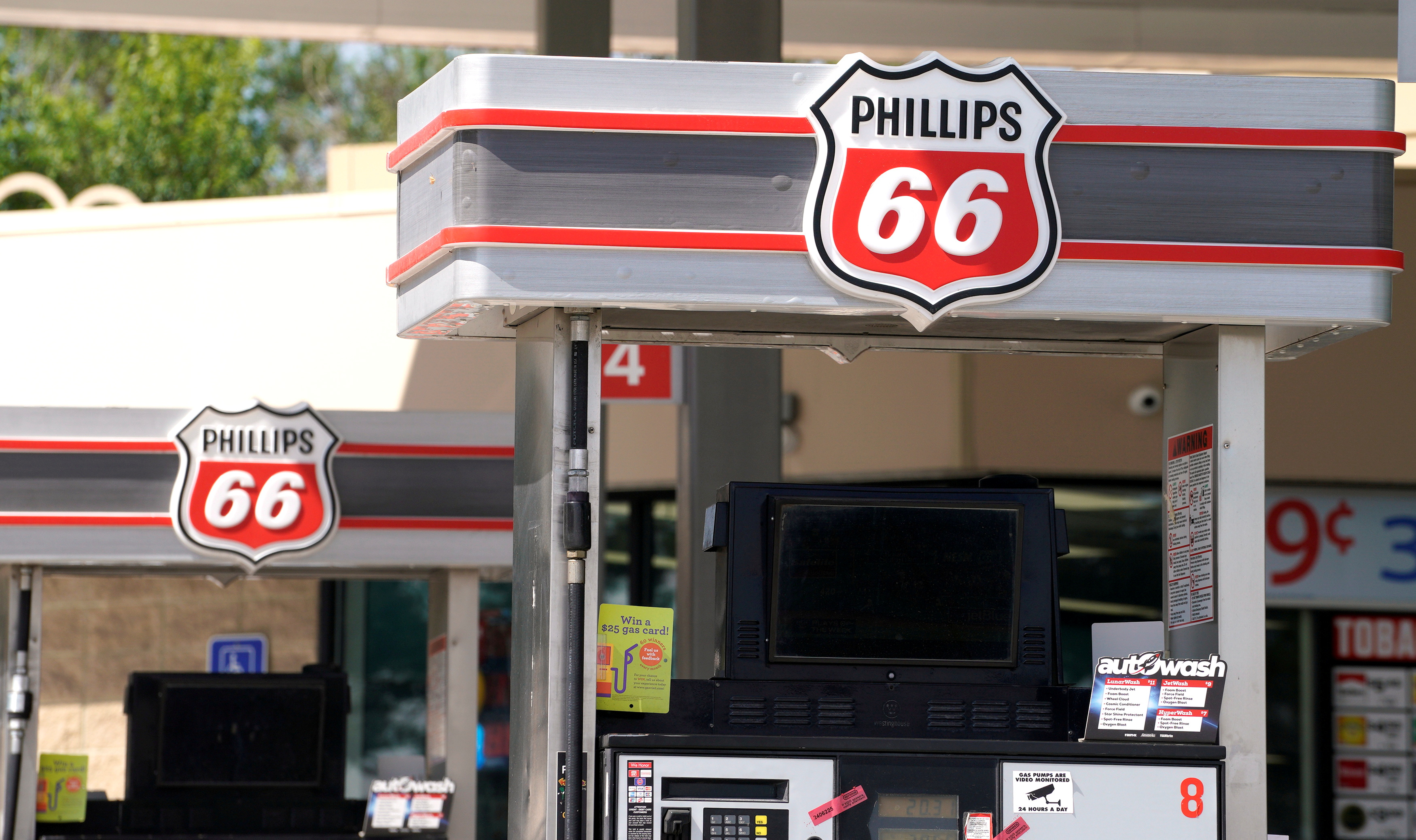 The Phillips 66 gas station in Superior