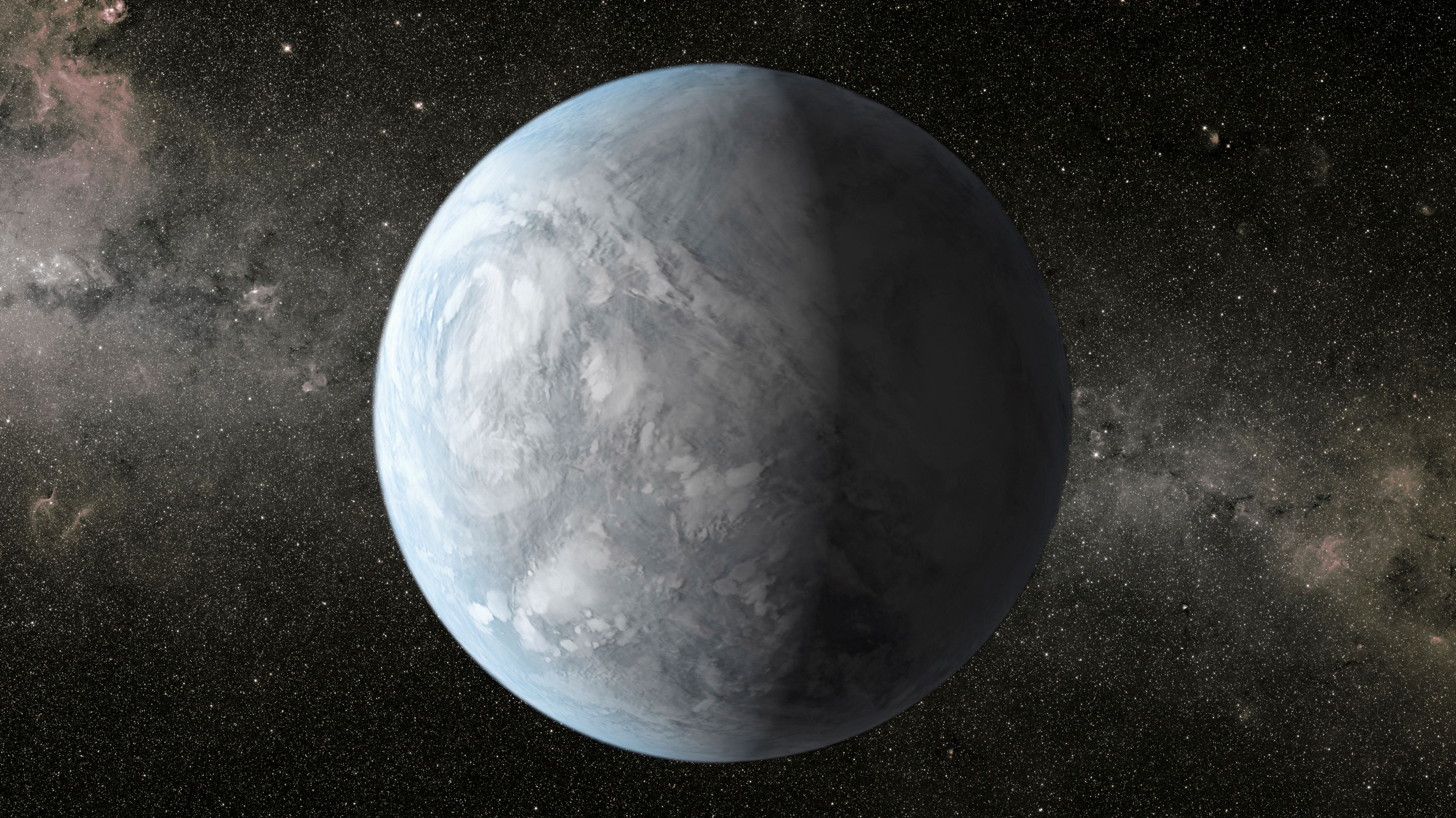 NASA handout of an artist's depiction of Kepler-62e