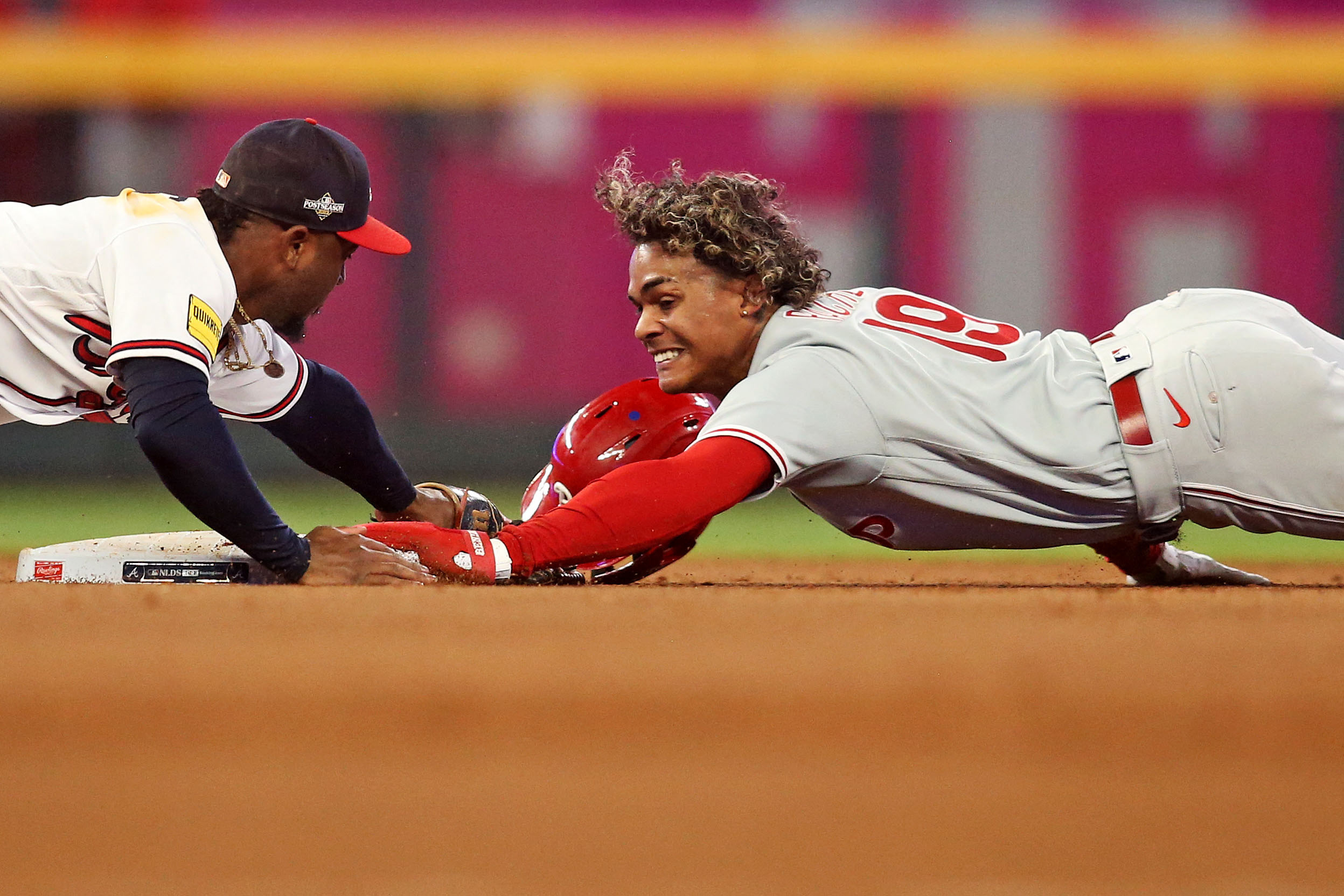 Braves infielder Ozzie Albies breaks finger in first game back