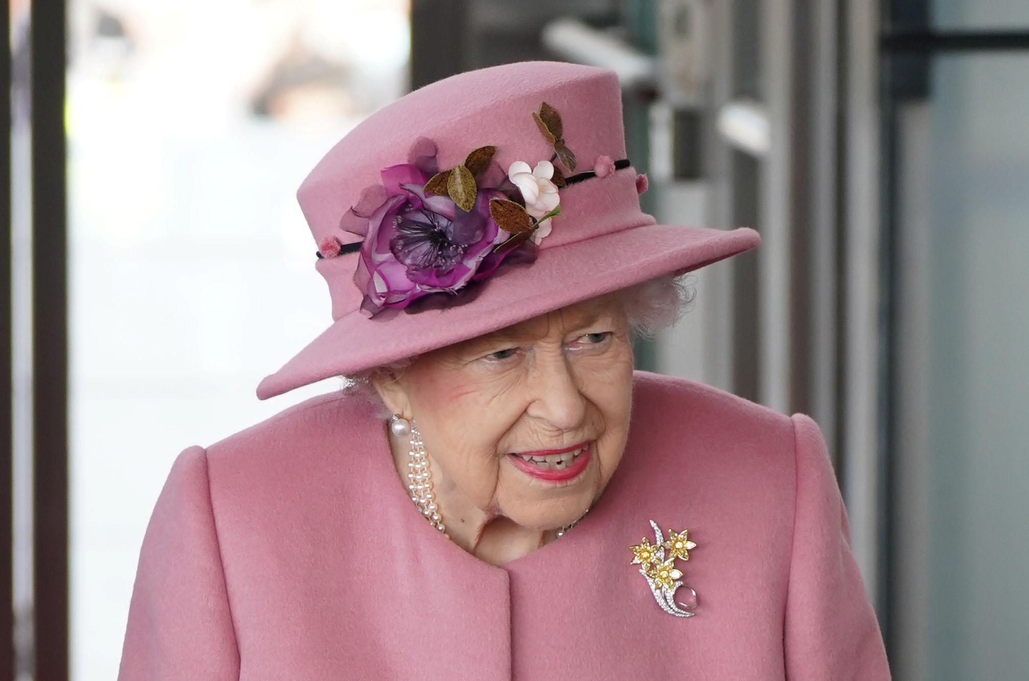 Britain's Queen Elizabeth attends the opening ceremony of the sixth session of the Senedd in Cardiff, Britain October 14, 2021. Jacob King/Pool via REUTERS