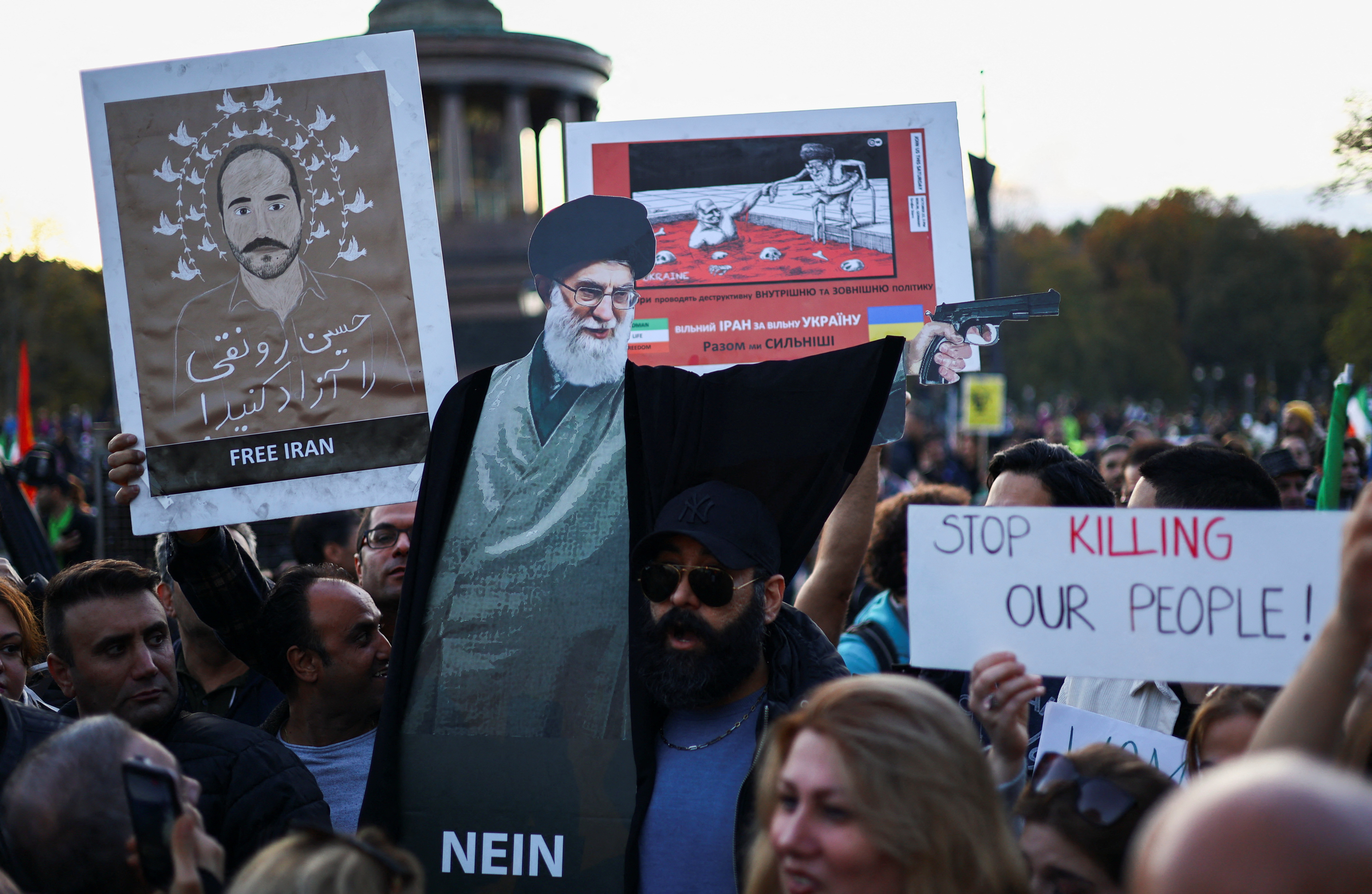 Protest following the death of Mahsa Amini in Iran, in Berlin