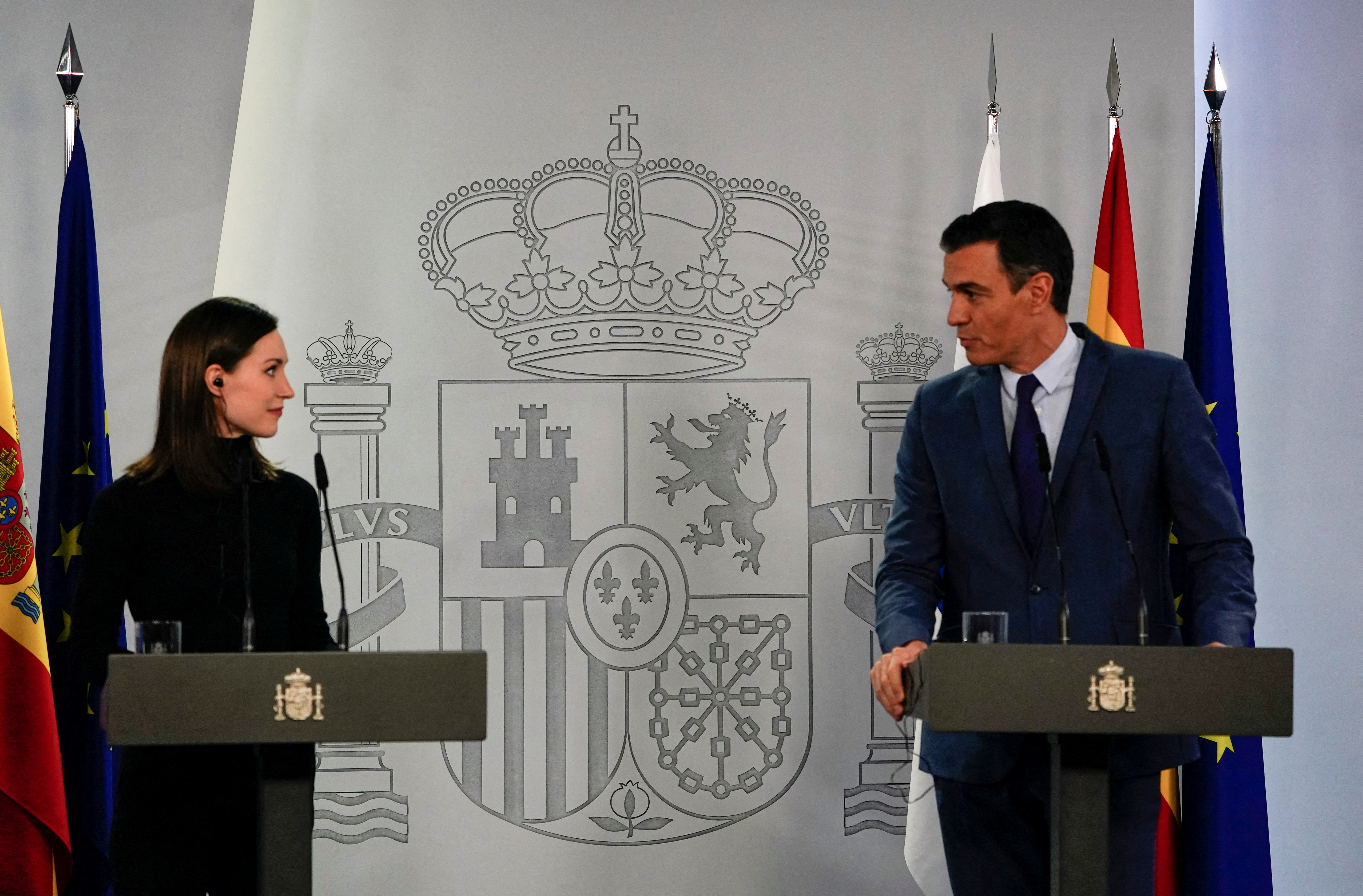 Spanish PM Sanchez and Finnish PM Marin hold news conference in Madrid
