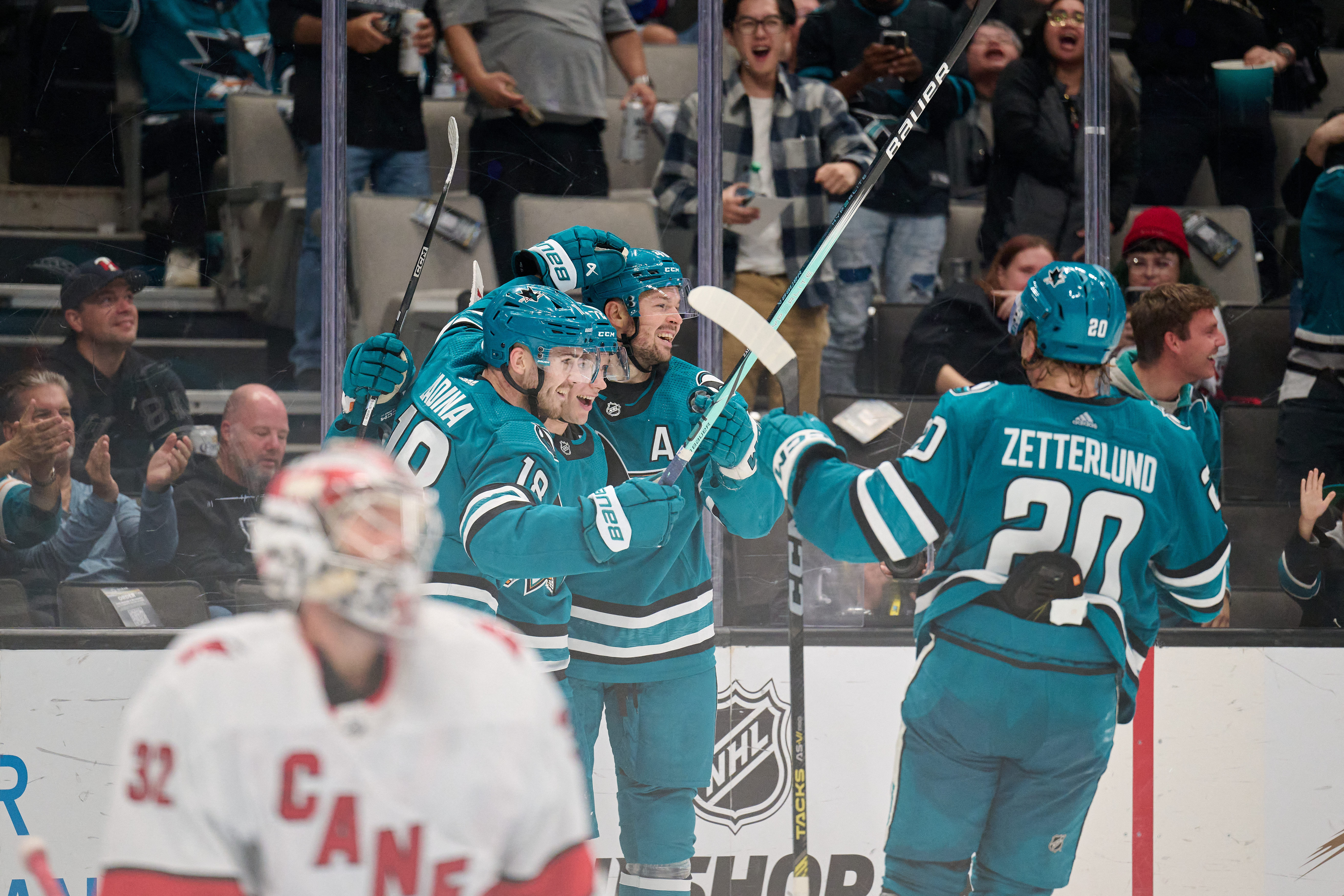 Seth Jarvis scores twice, helps 'Canes rally past Sharks