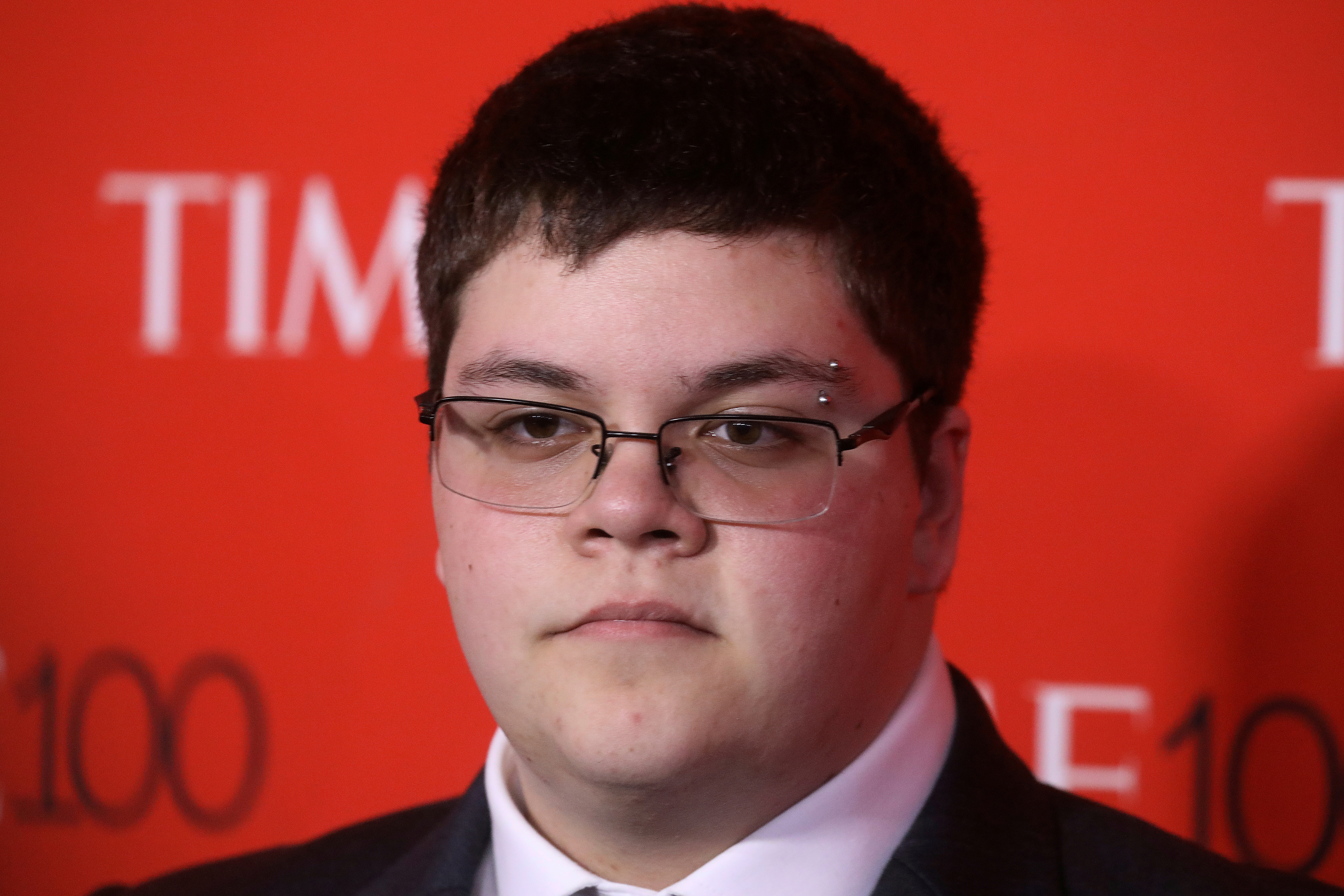 Activist Gavin Grimm arrives for the Time 100 Gala in the Manhattan borough of New York