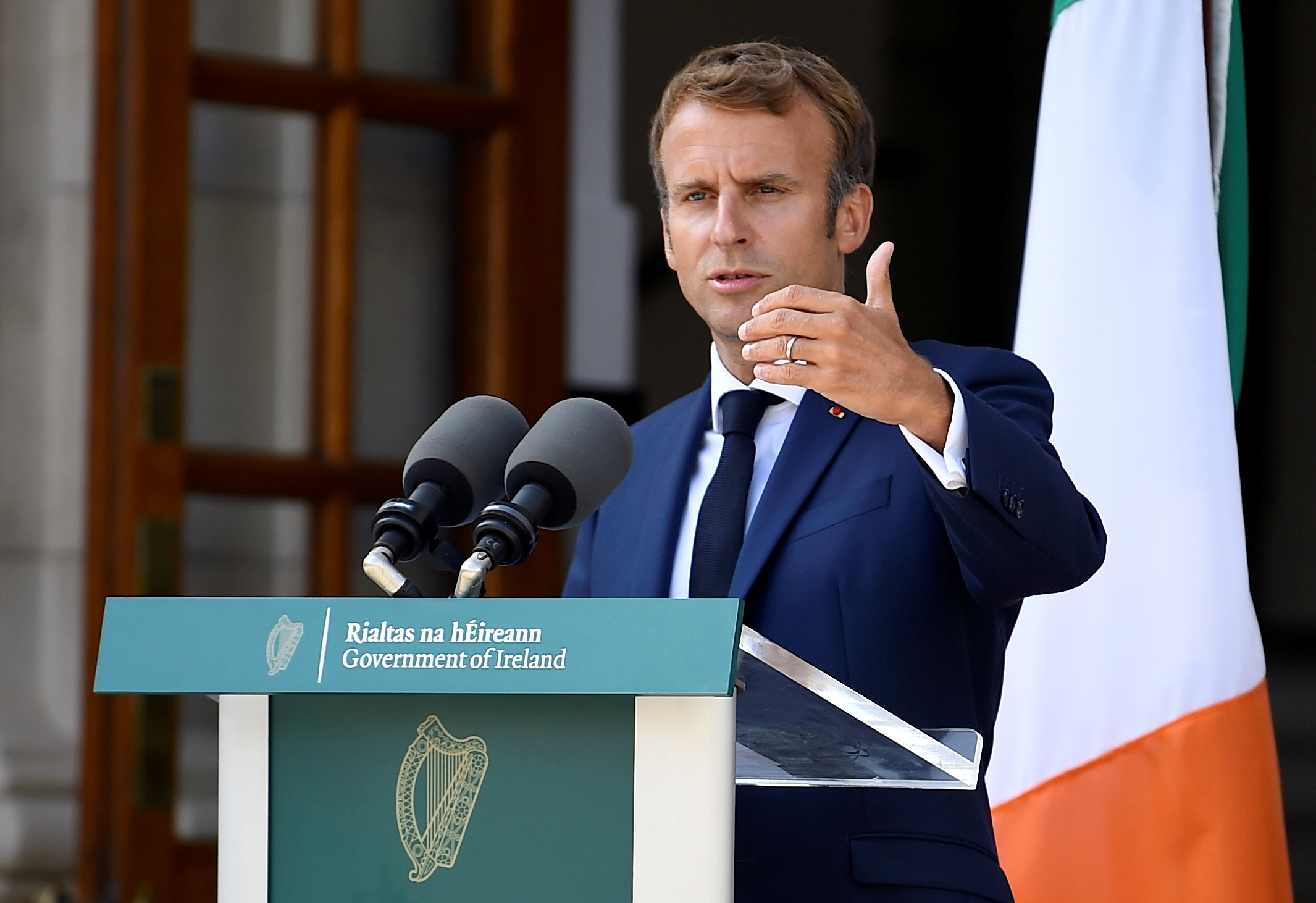 French President Macron visits Dublin