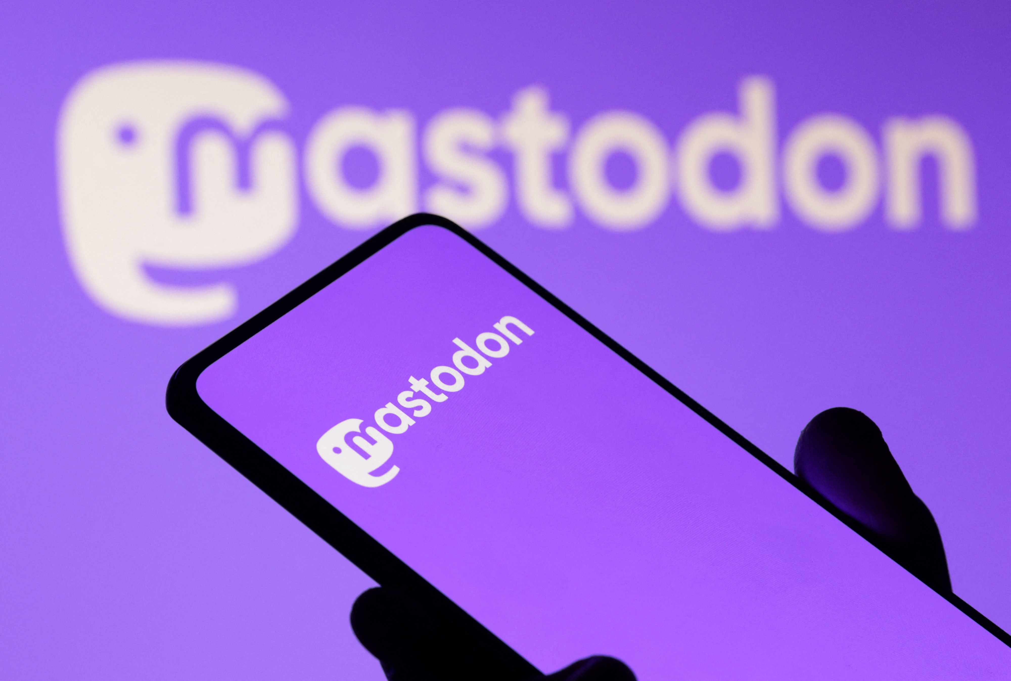 Illustration shows Mastodon logo