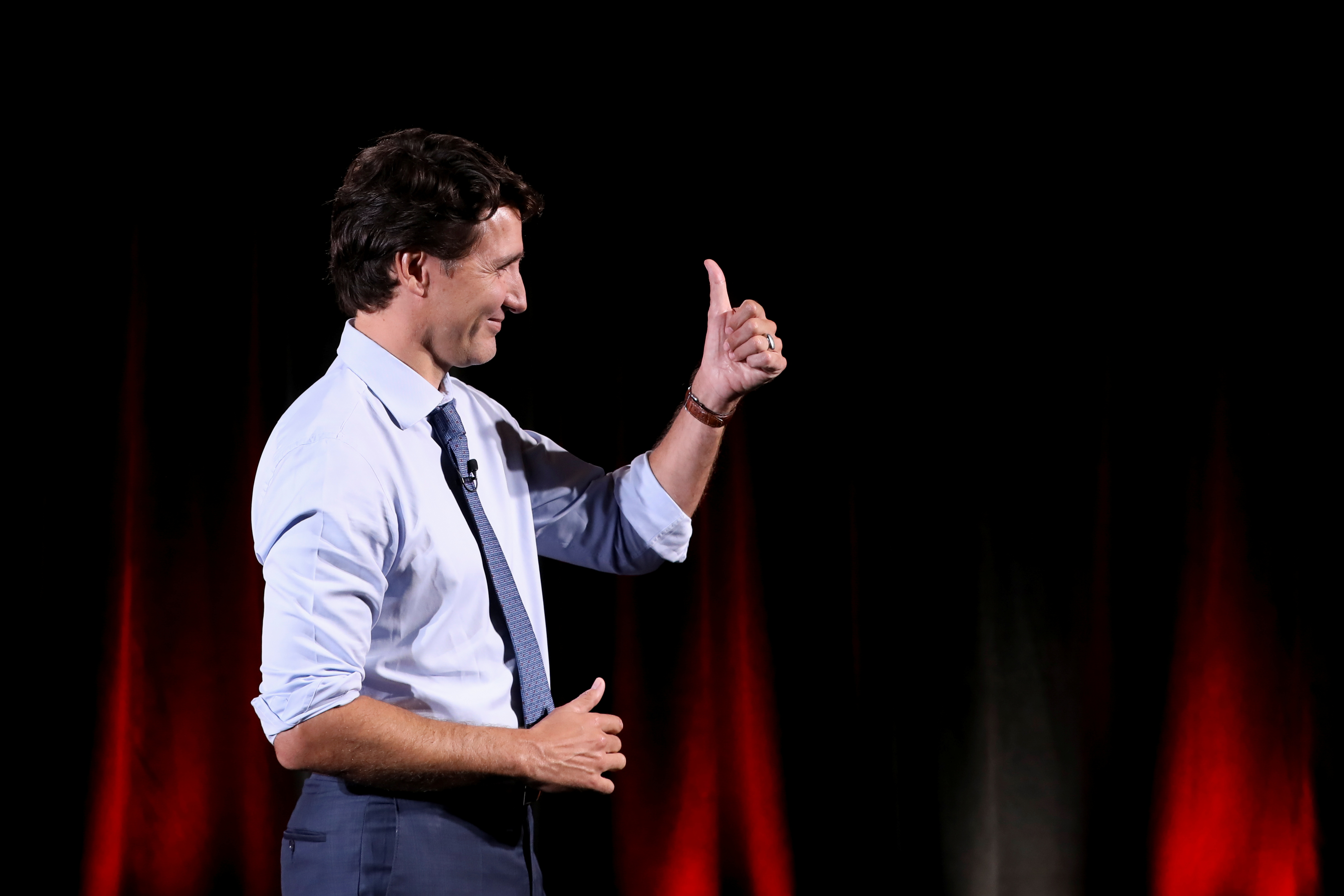 Canada's Liberal PM Trudeau campaigns in Toronto