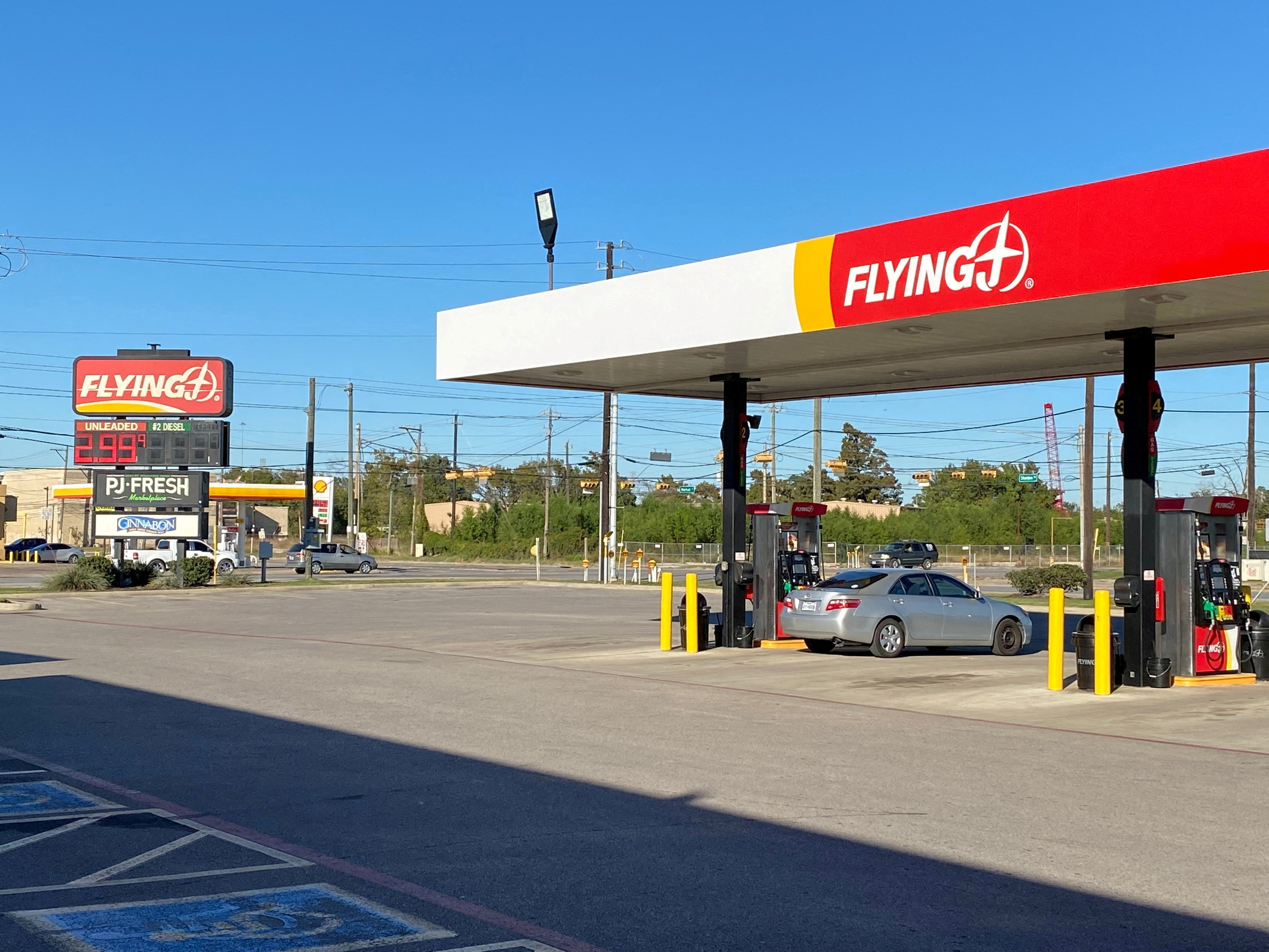 A Pilot Flying J travel center is pictured in Channelview, Texas, U.S.