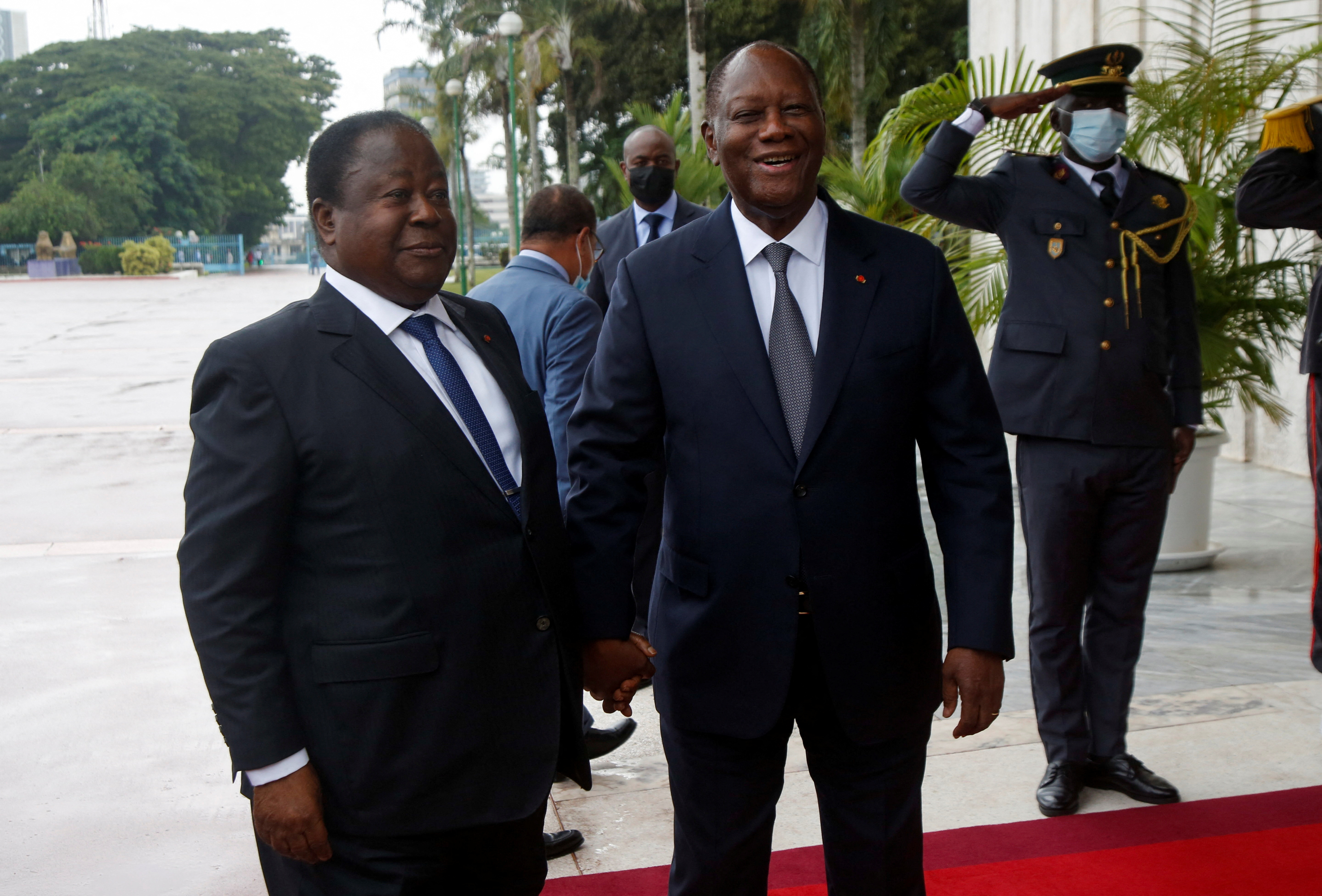 Ivory Coast President Alassane Ouattara meet his predecessors and former rivals Laurent Gbagbo and Henri Konan Bedie in Abidjan