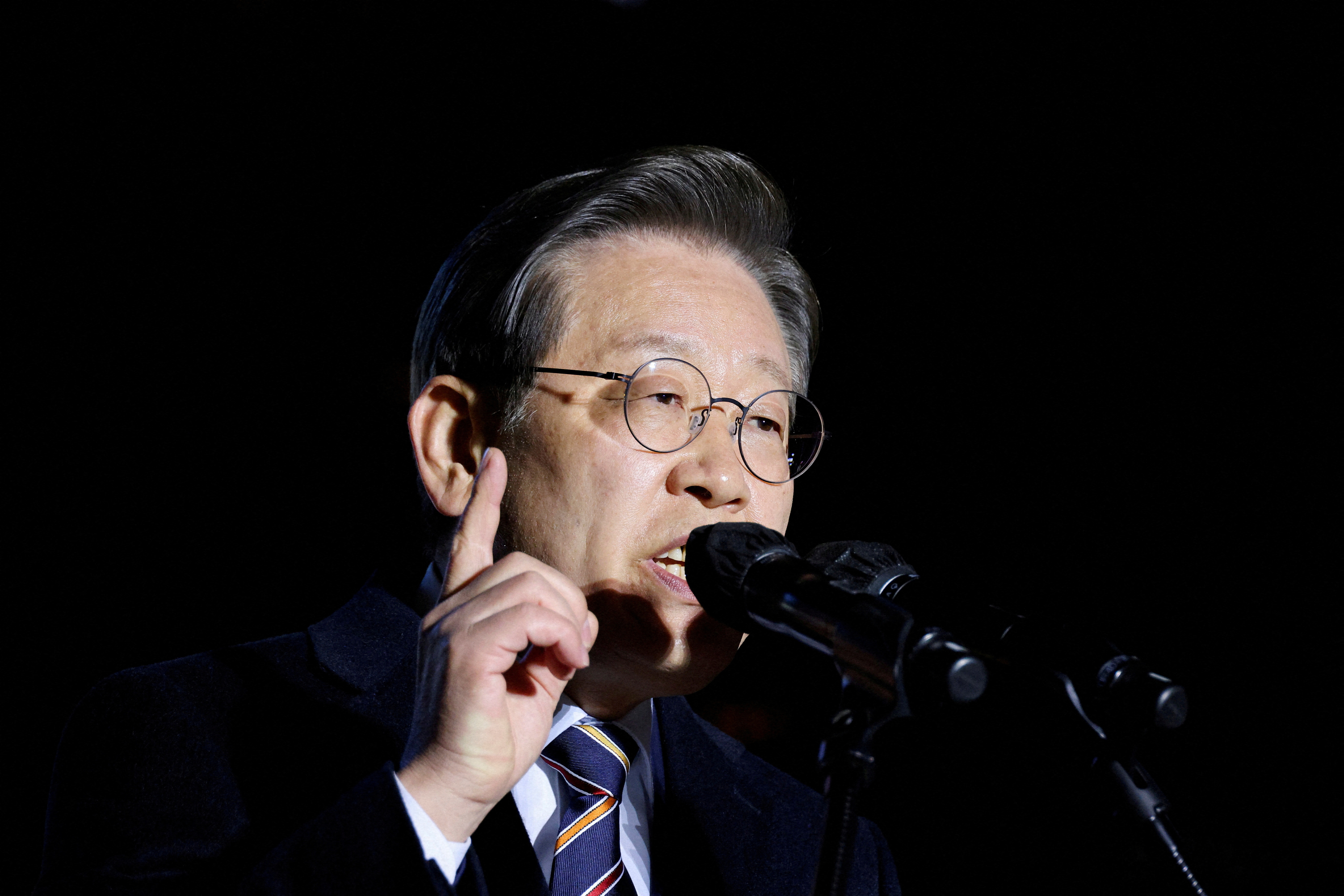FILE PHOTO: South Korean opposition leader Lee Jae-myung in Seoul