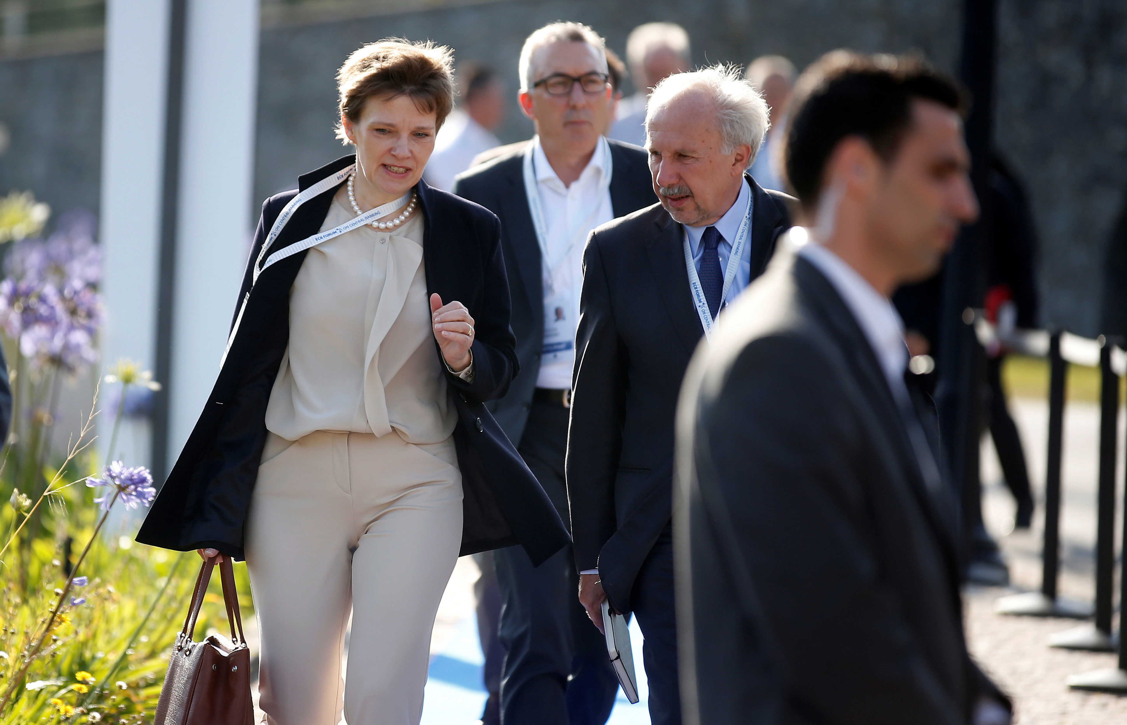 German central bank (Bundesbank) vice-president Claudia Buch arrives at the ECB Forum in Sintra