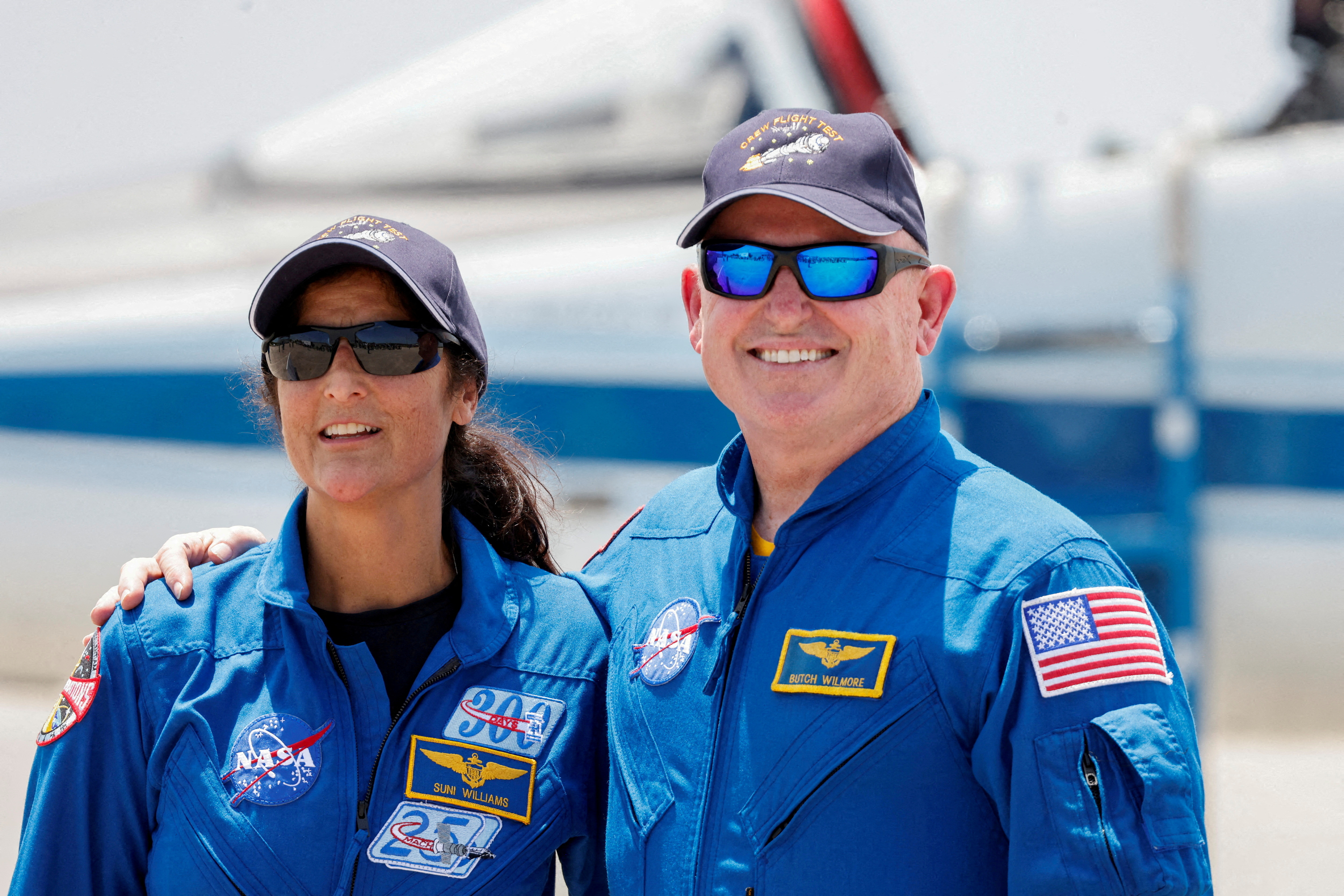 NASA astronauts arrive ahead of the launch of Boeing's Starliner-1 Crew Flight Test (CFT) in Cape Canaveral