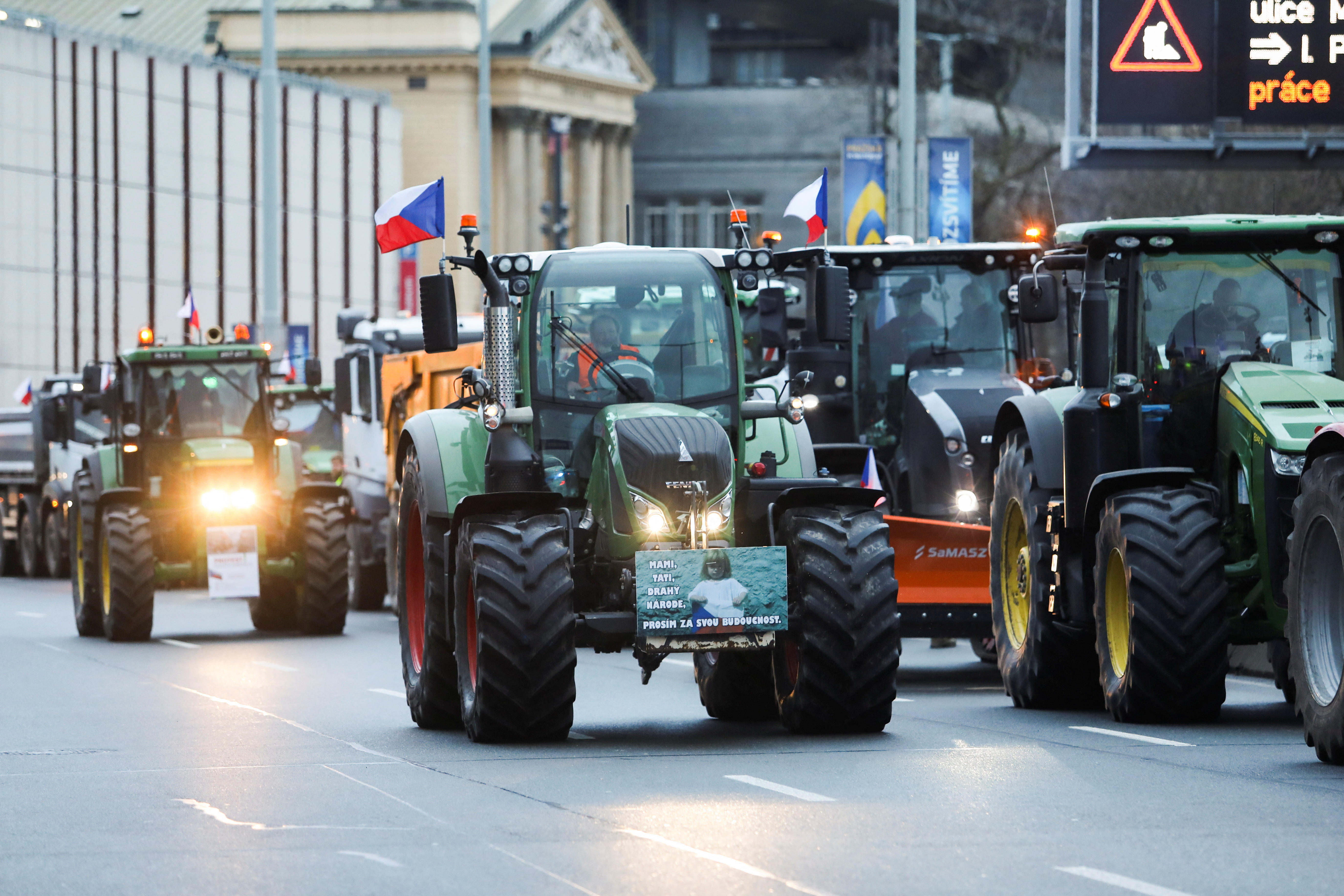 Protesta de agricultores en Praga