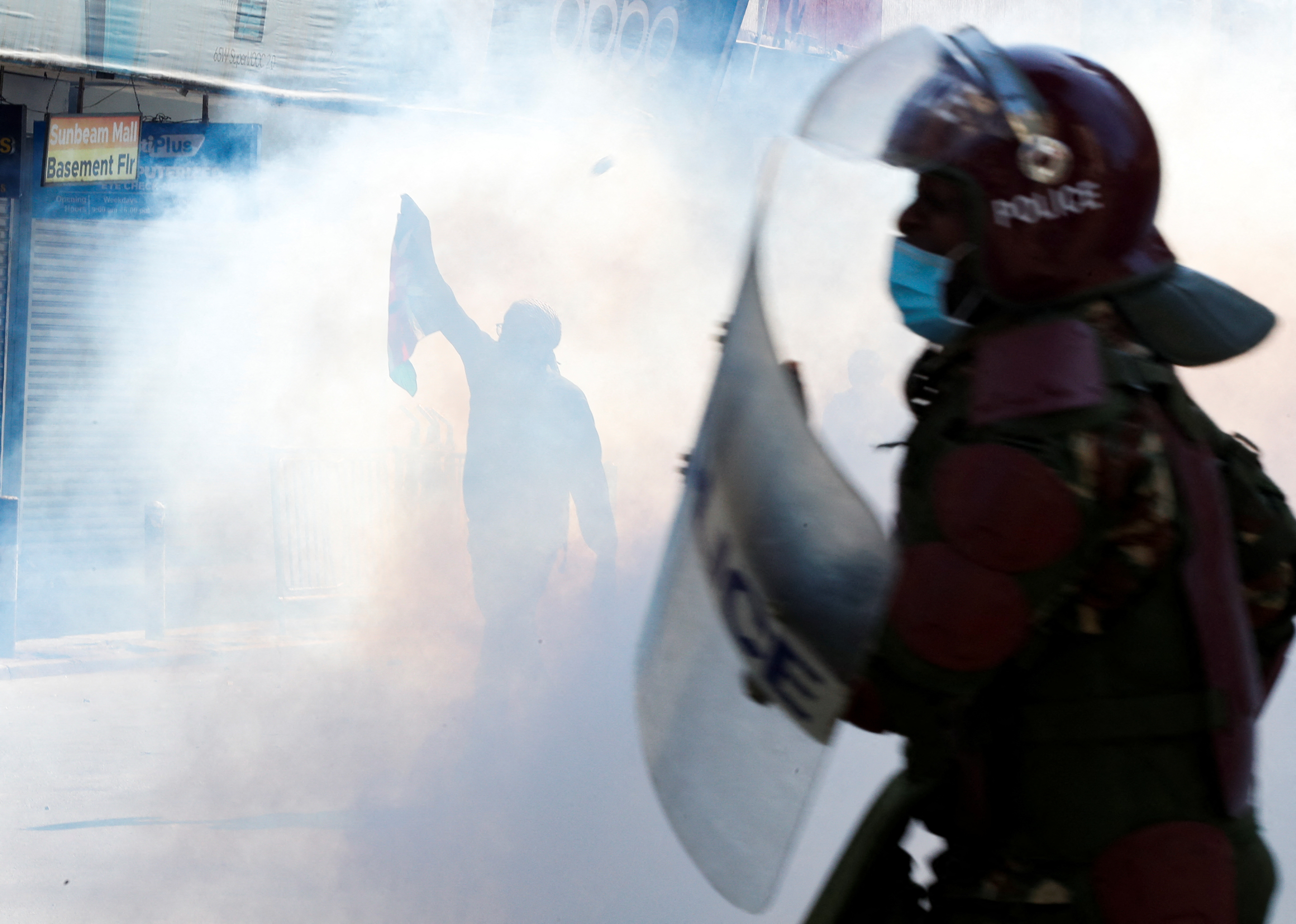 Police use tear gas to disperse protesters during a demonstration against Kenya's proposed finance bill 2024/2025 in Nairobi, Kenya, June 25, 2024. REUTERS/Monicah Mwangi