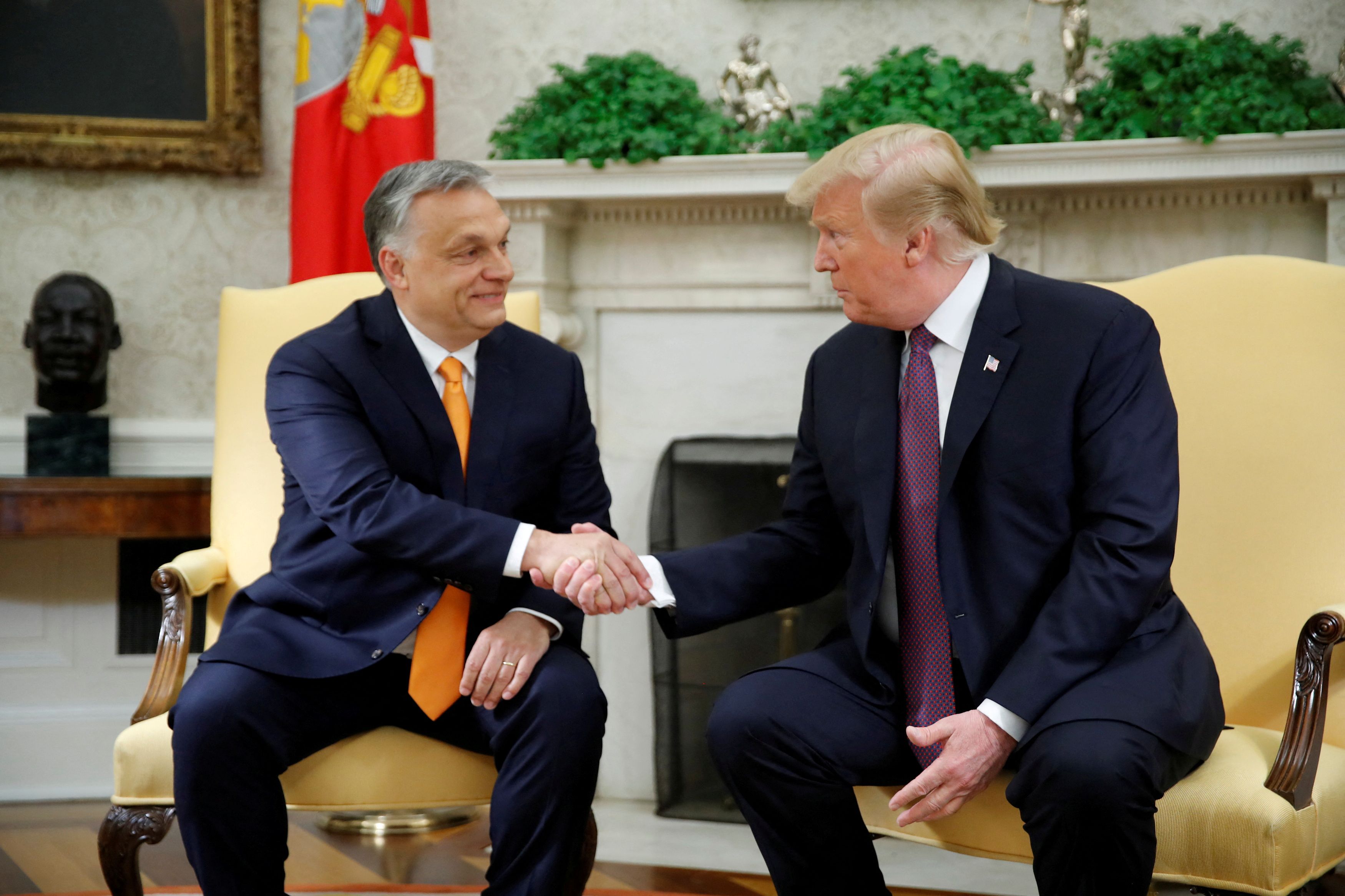 U.S. President Trump meets with Hungary's Prime Minister Orban at the White House in Washington