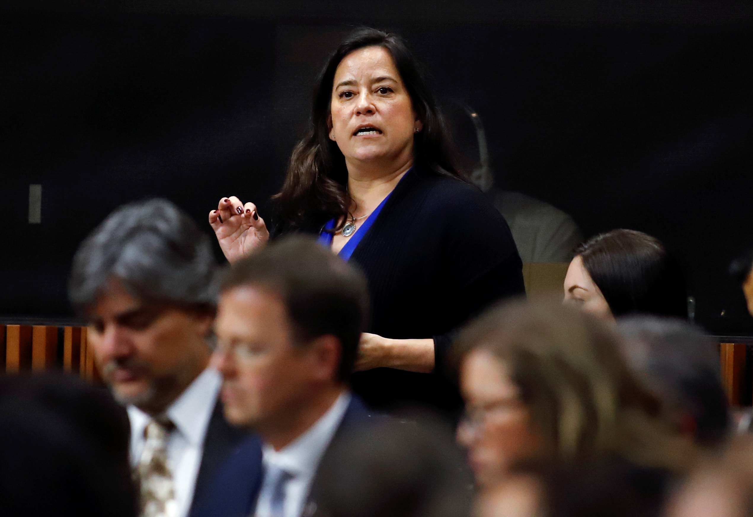 Former Canadian Justice Minister and current independent MP Jody Wilson-Raybould speaks in parliament during Question Period in Ottawa