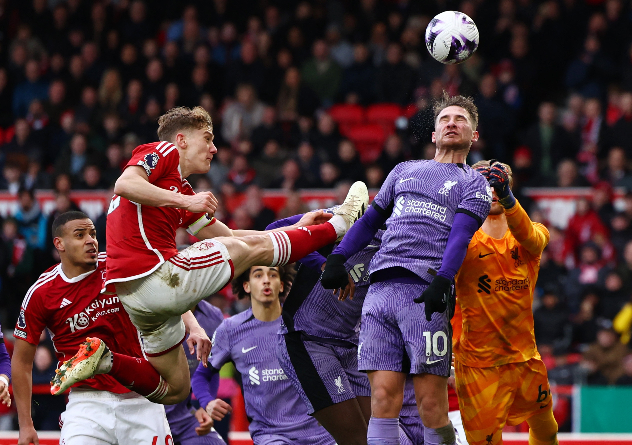 Forest unhappy with referee decision before Liverpool's late winner ...