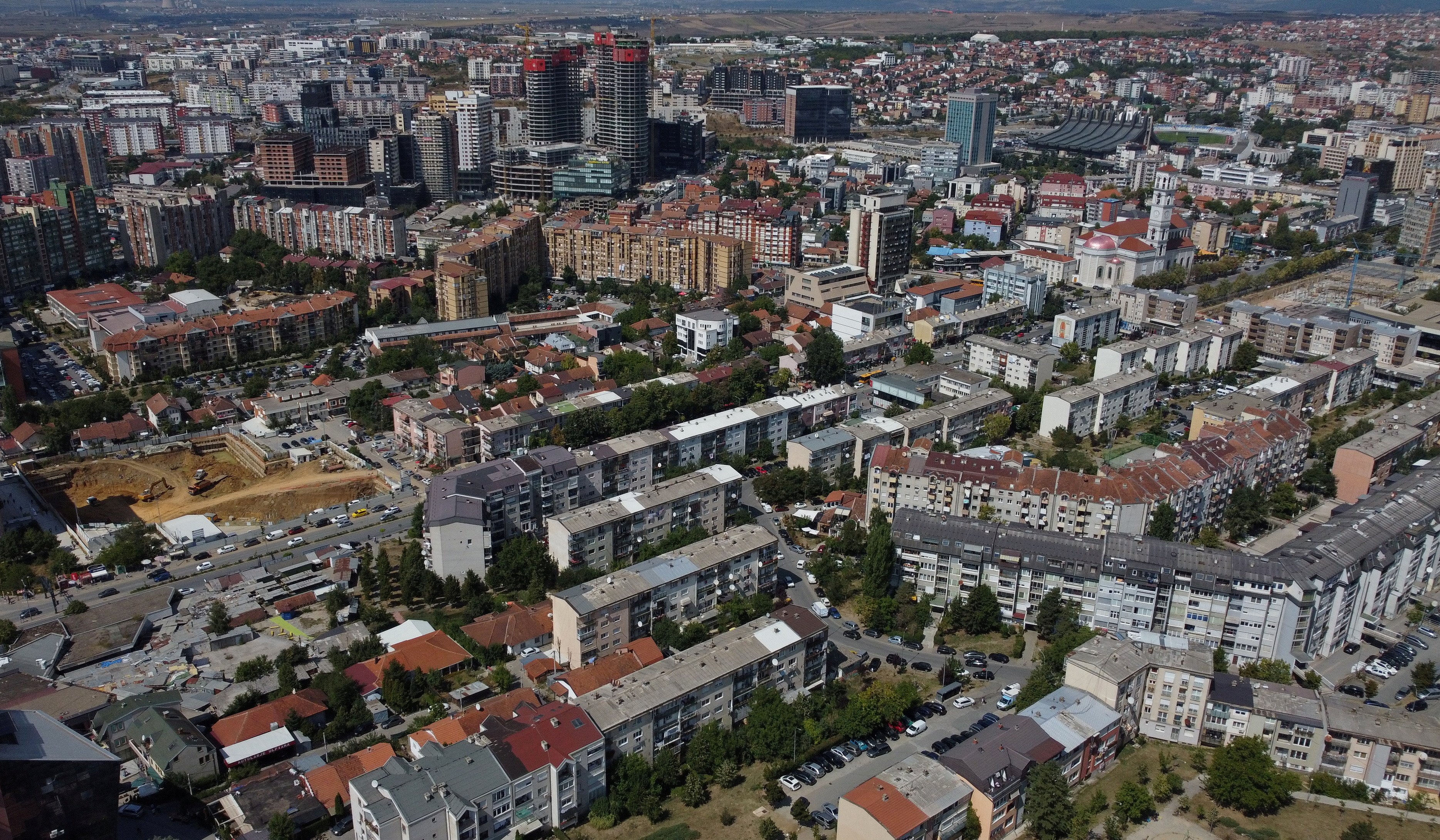 A general view shows the city of Pristina