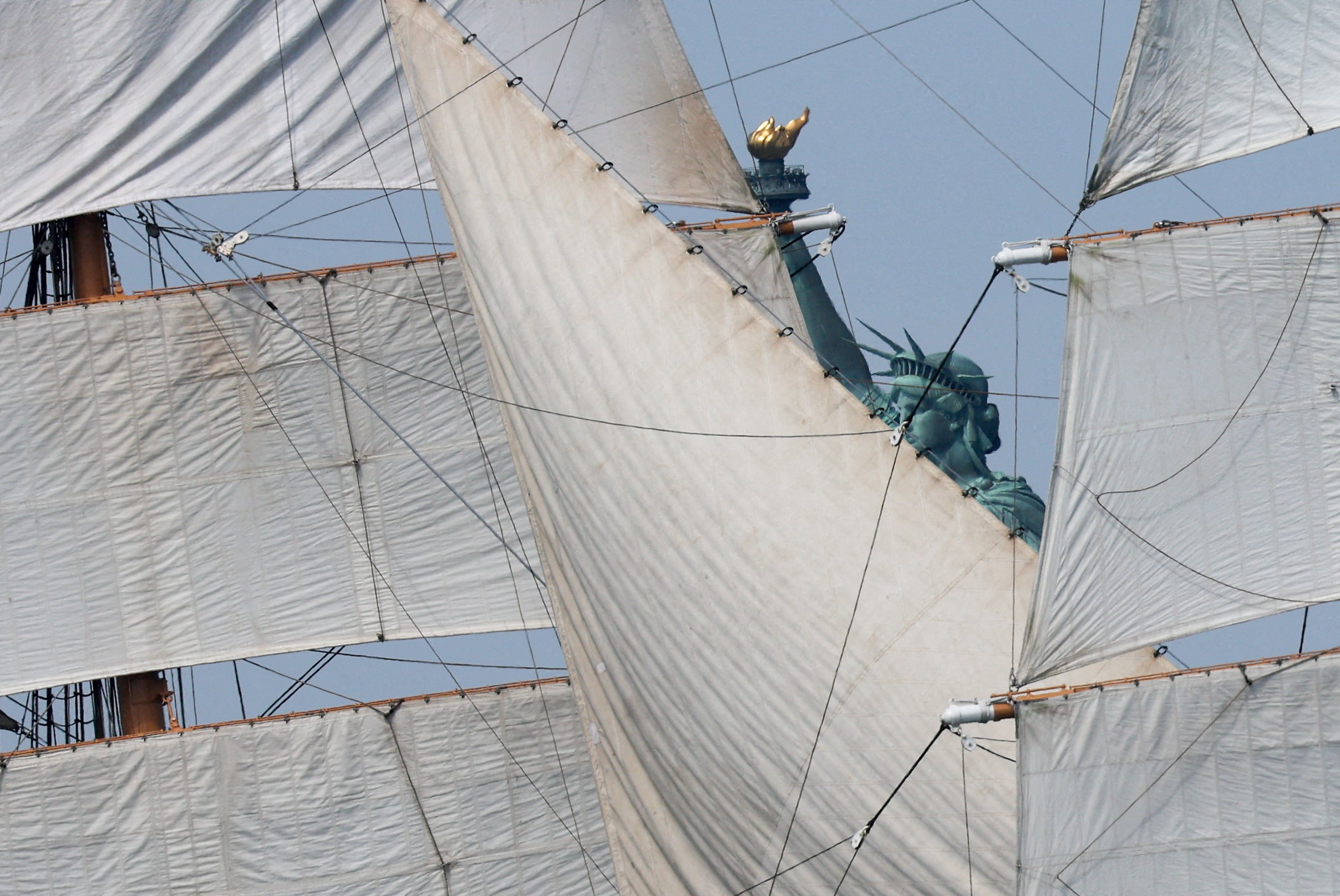 Parade of tall ships sail into New York to celebrate America 250