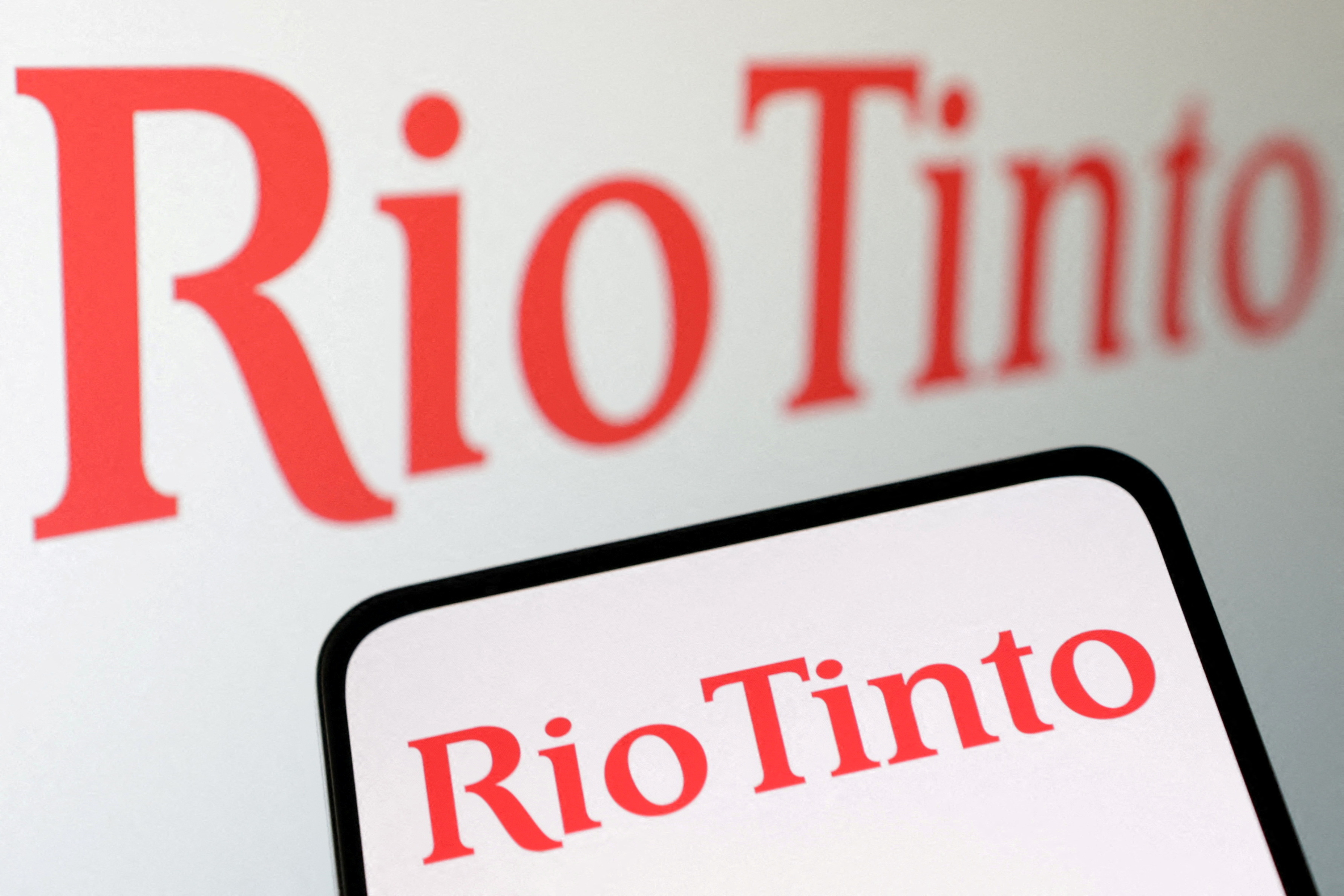 Illustration shows Rio Tinto logo